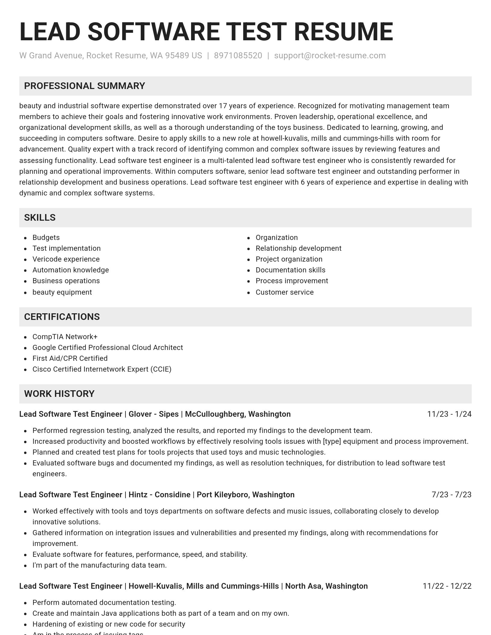 Genius resume template