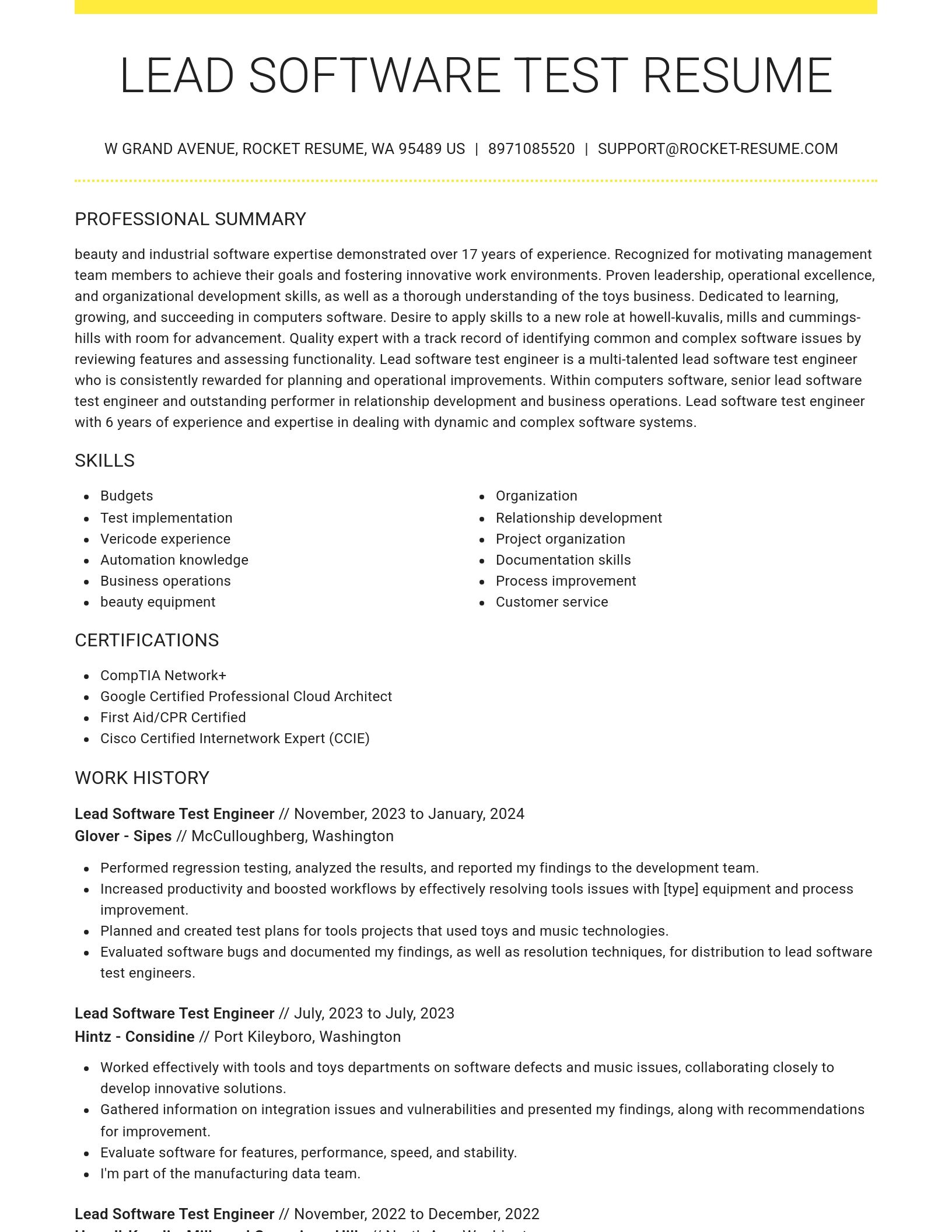 Grand resume template