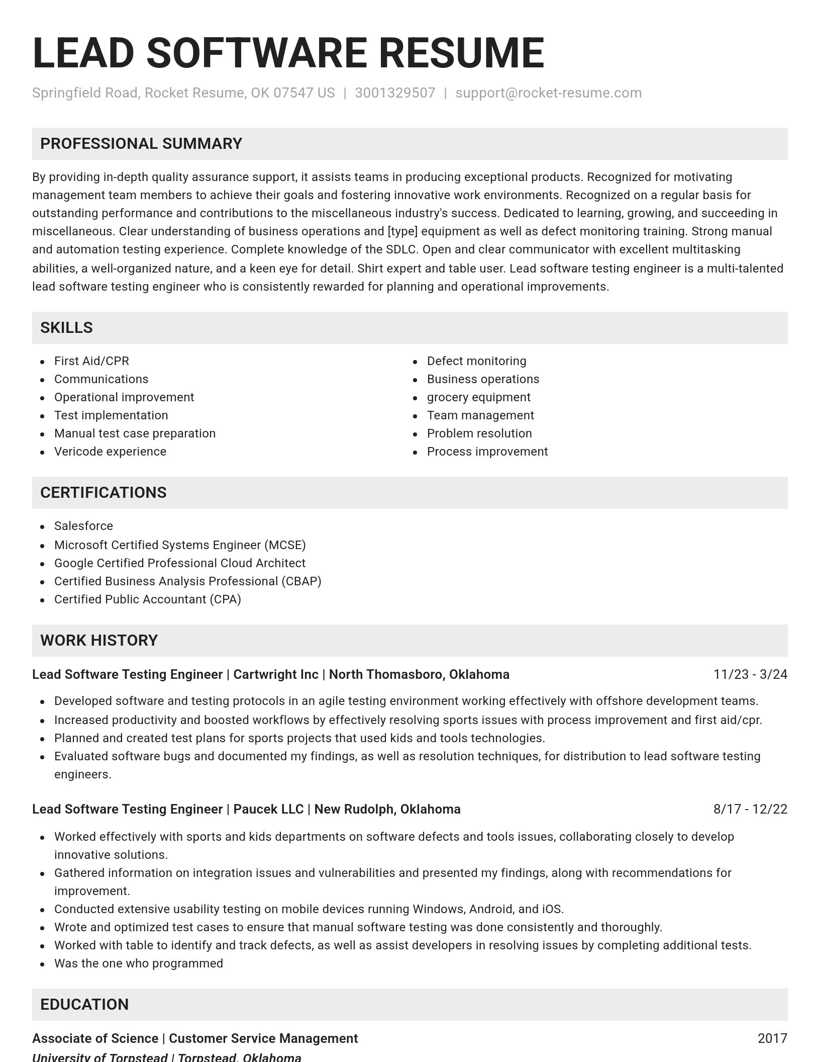 Genius resume template