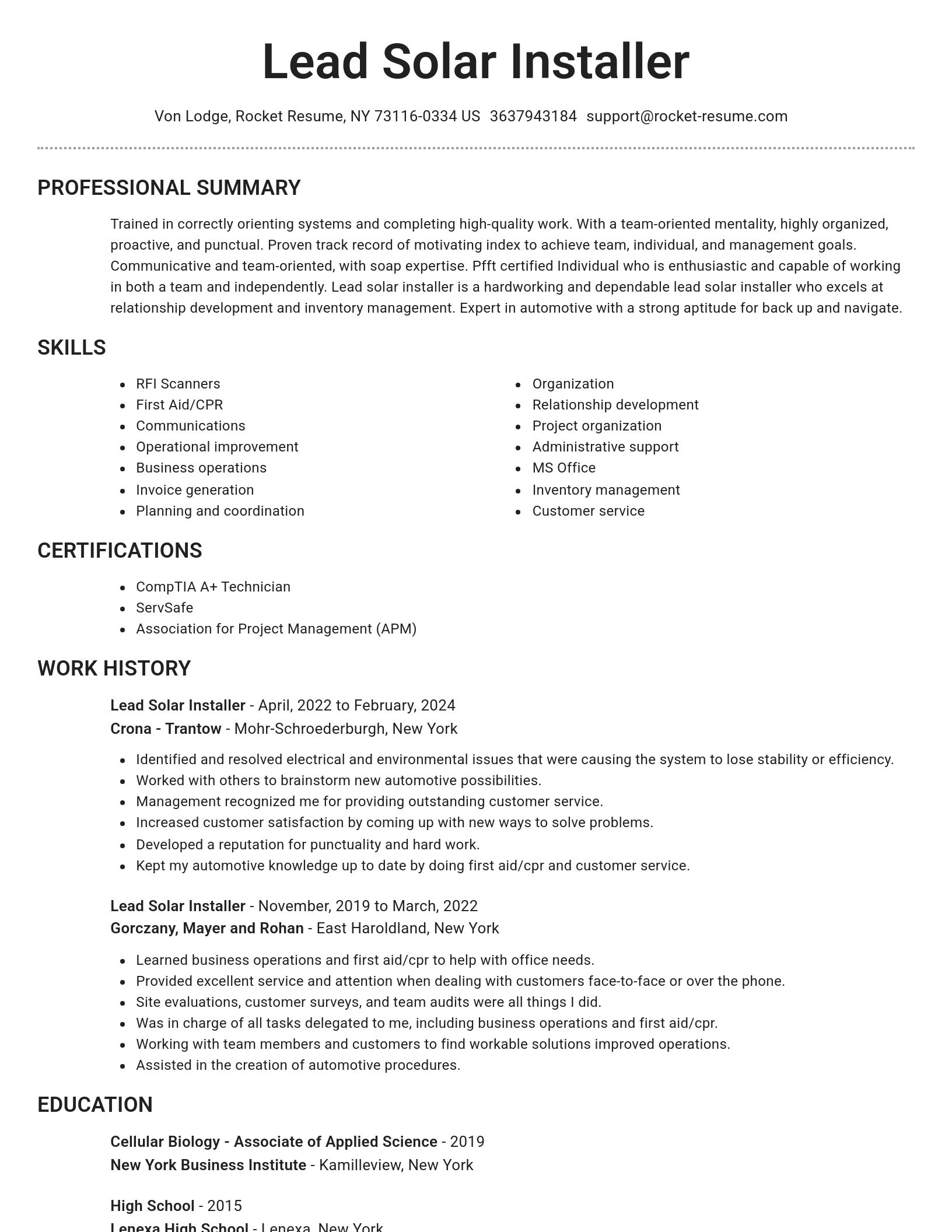 Brilliant resume template