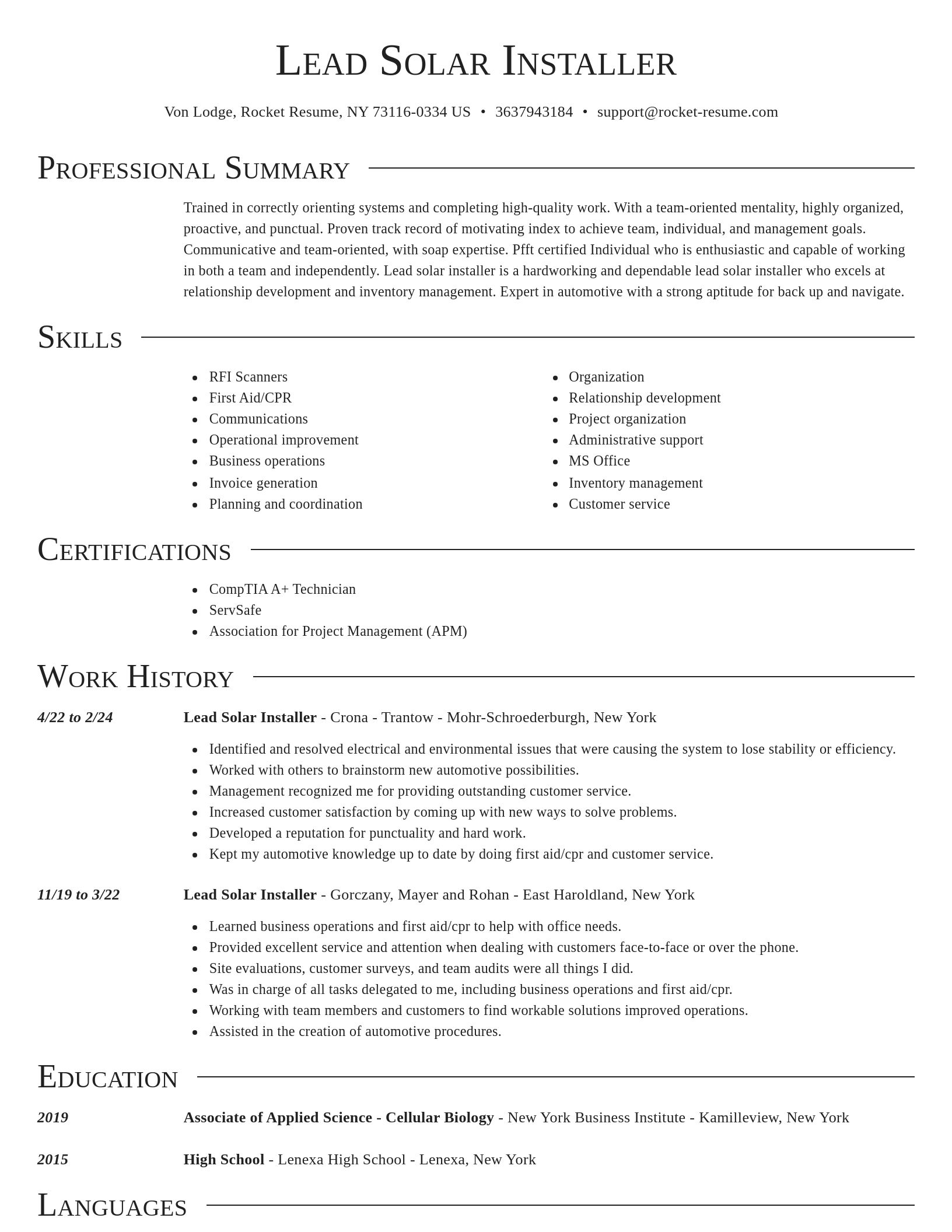Director resume template