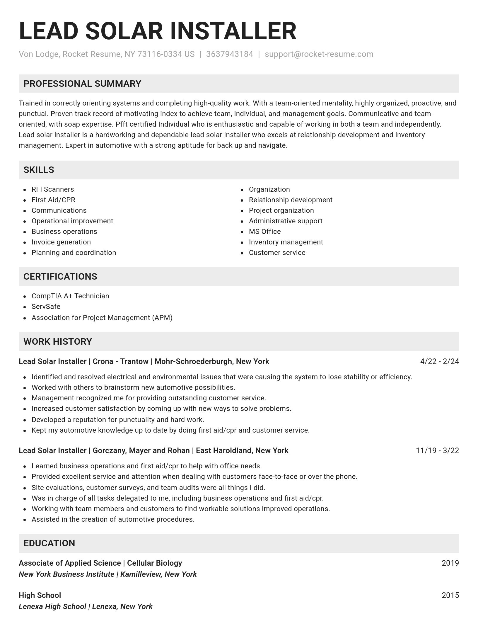 Genius resume template