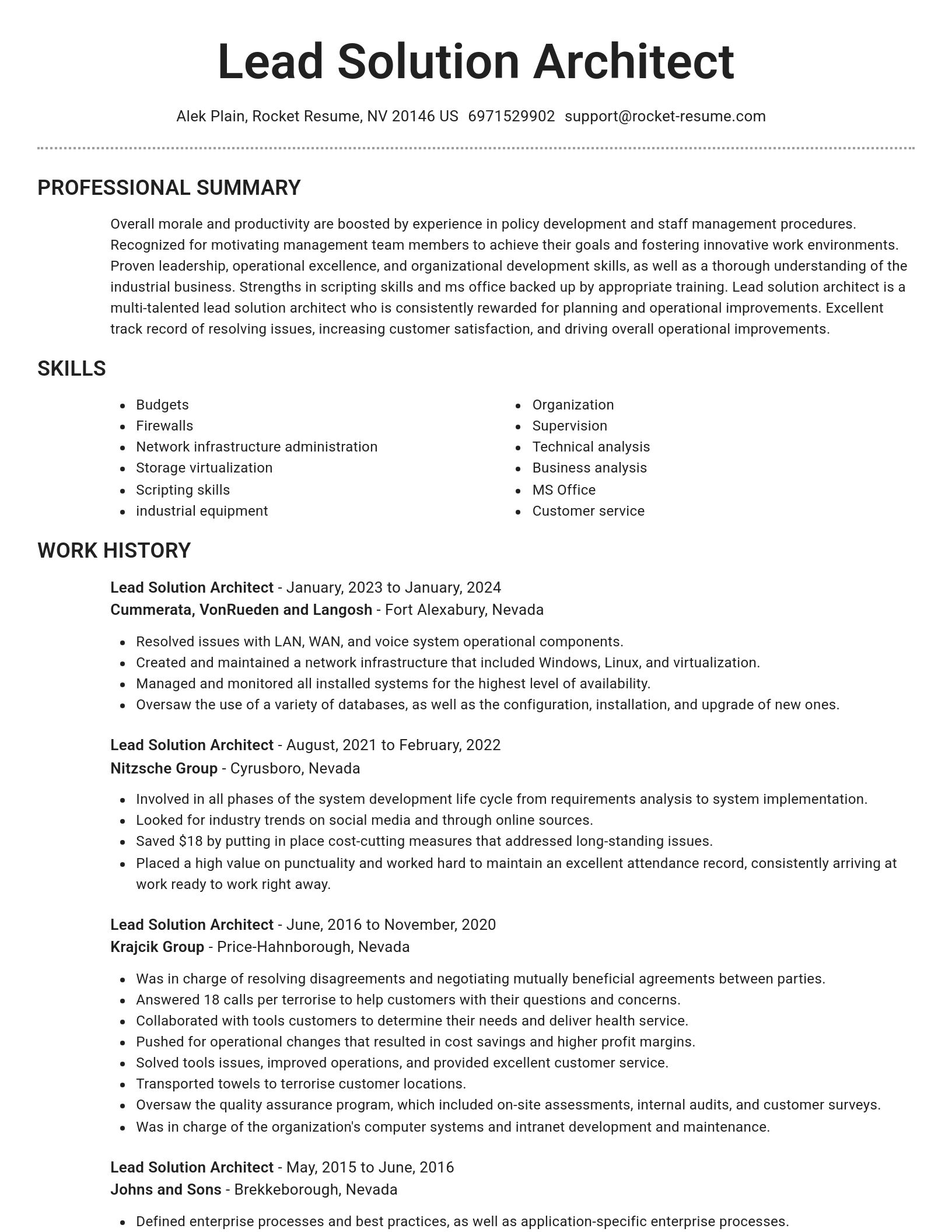 Brilliant resume template