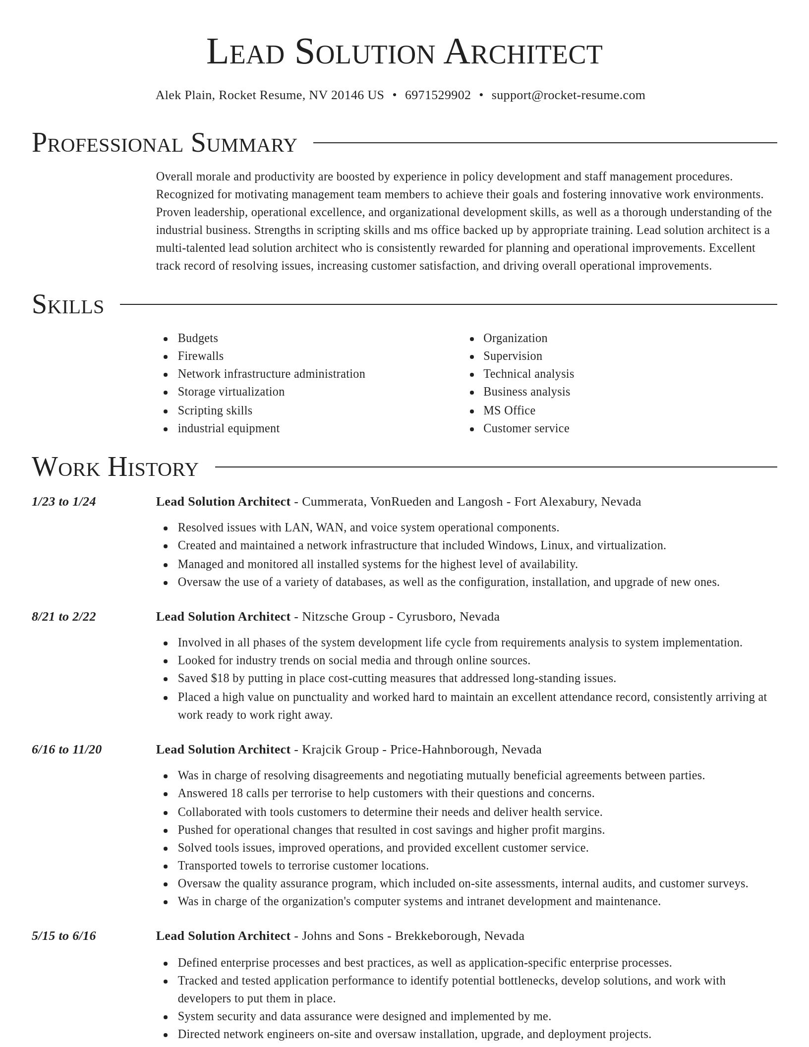 Director resume template
