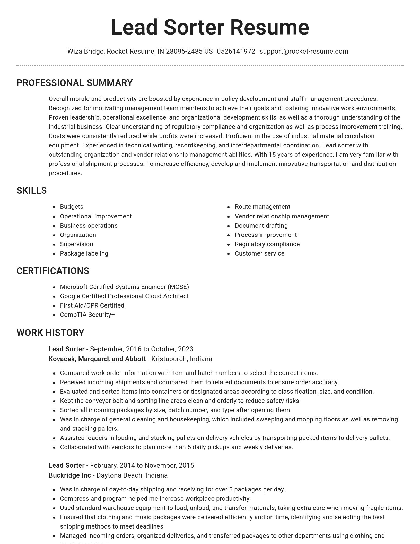 Brilliant resume template