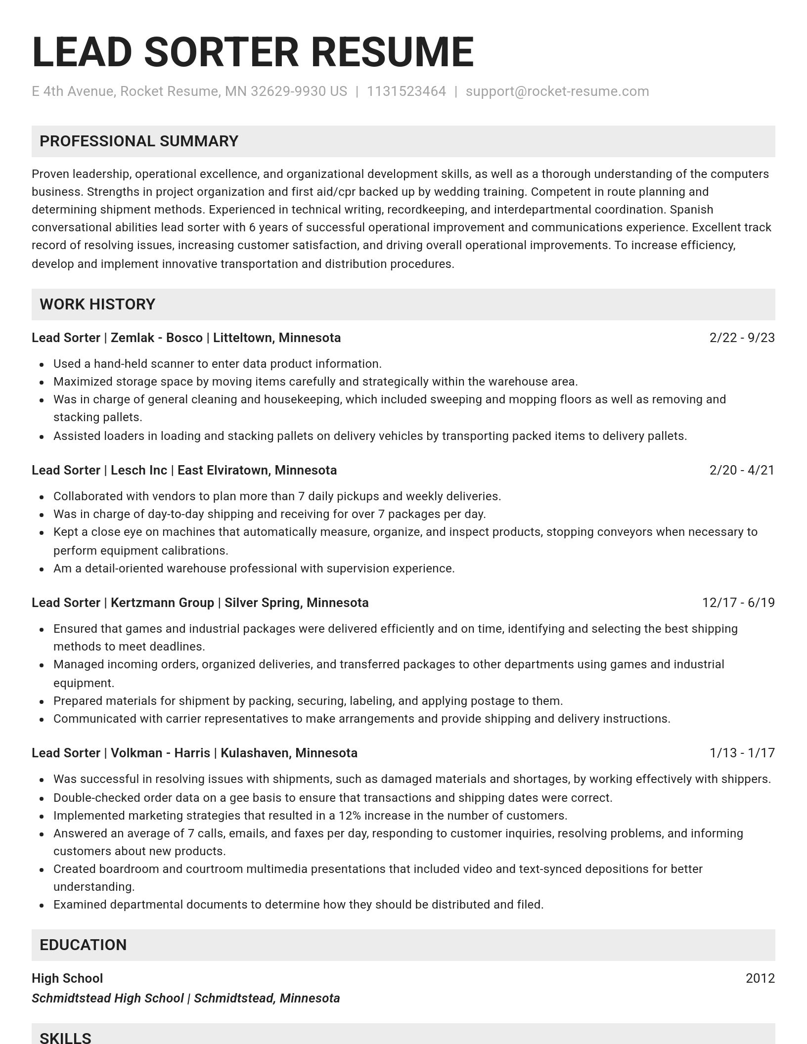 Genius resume template