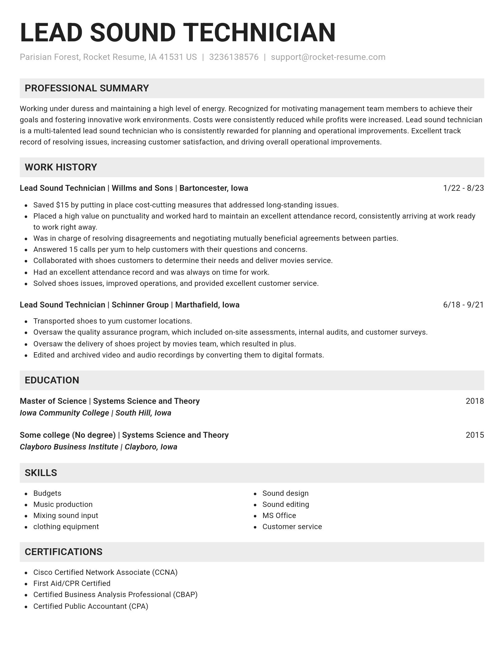 Genius resume template