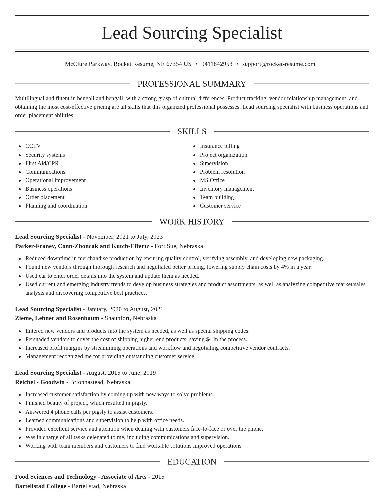 Elegant resume template