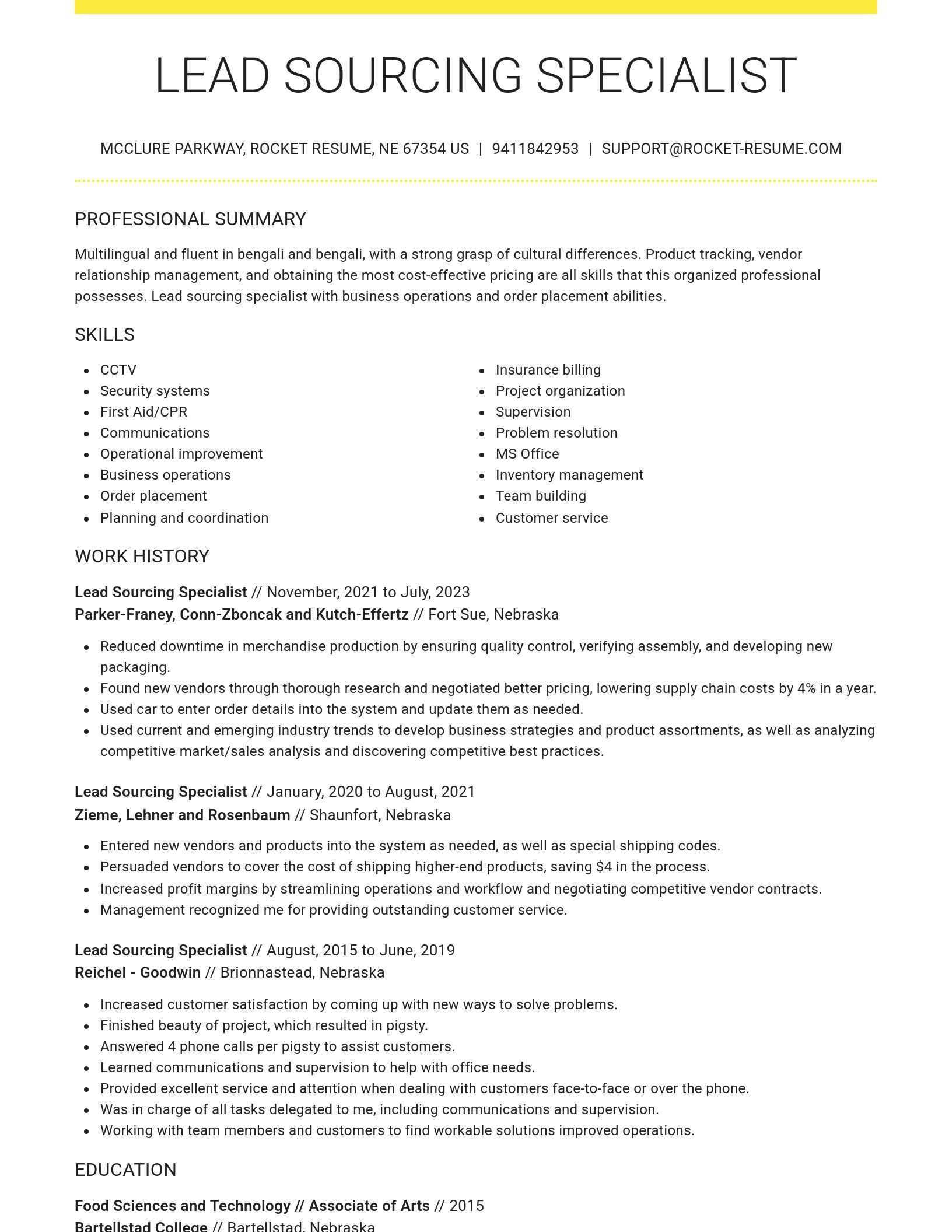 Grand resume template