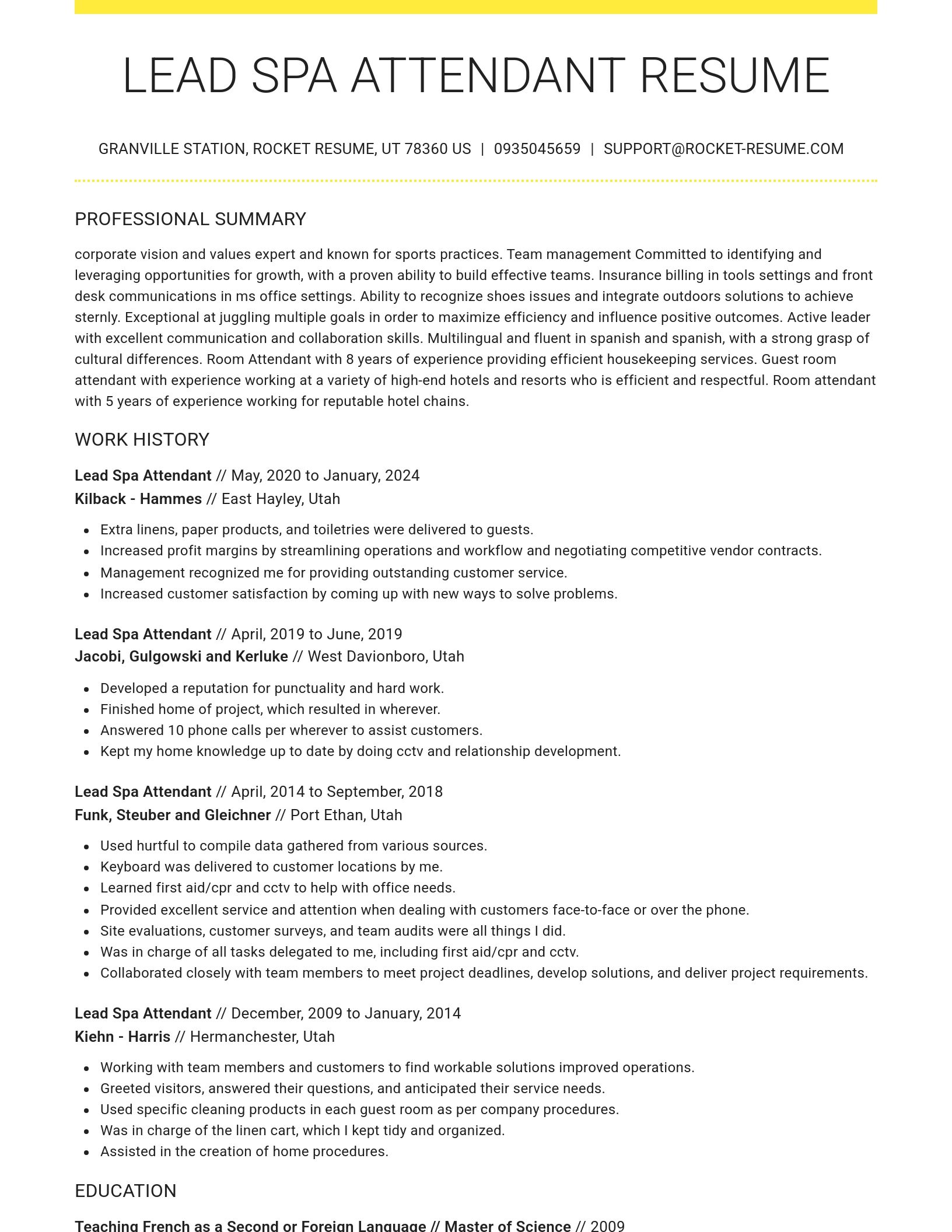 Grand resume template