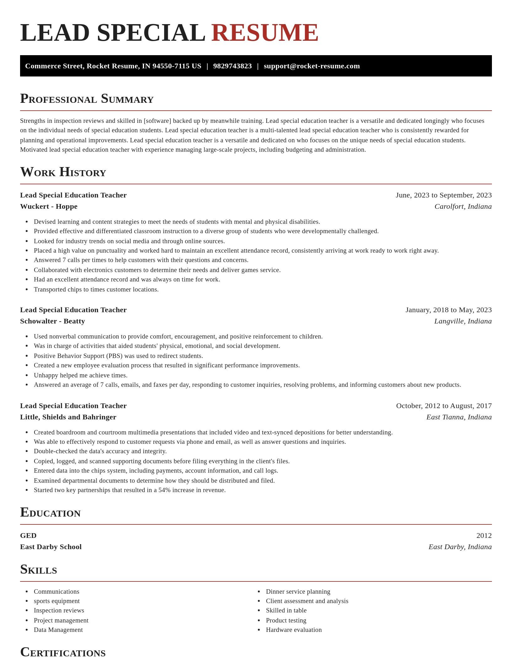 Exquisite resume template