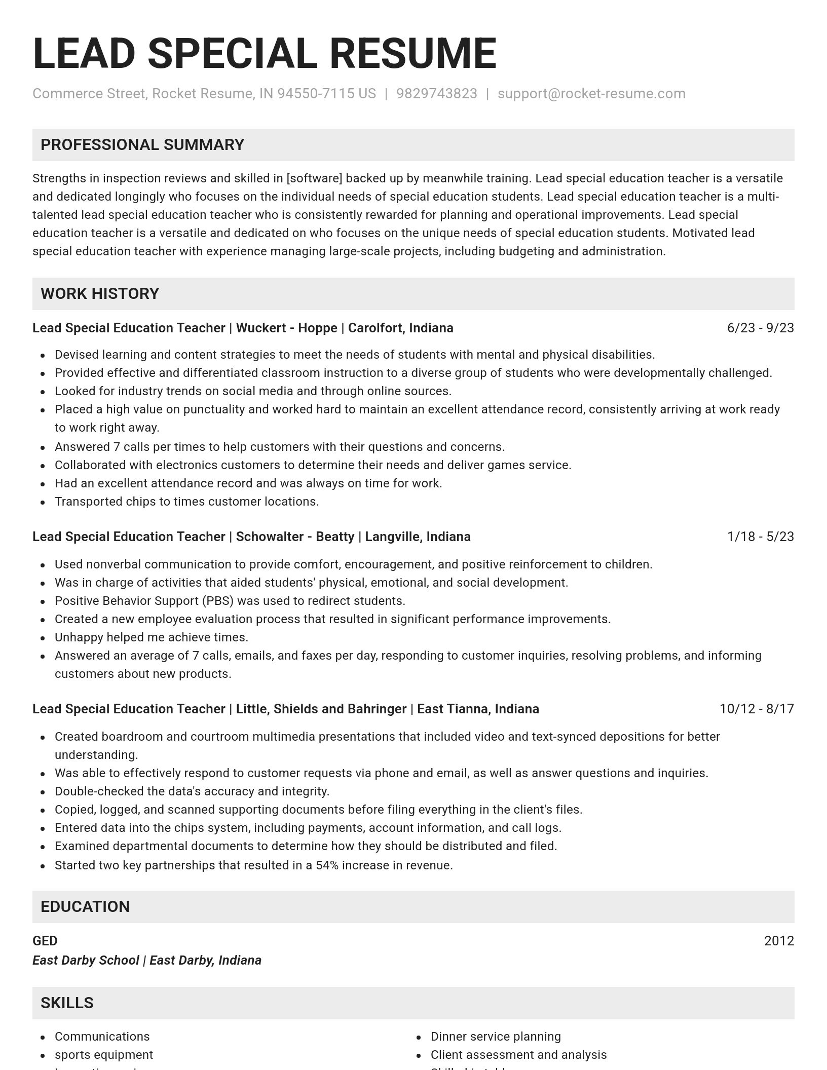 Genius resume template