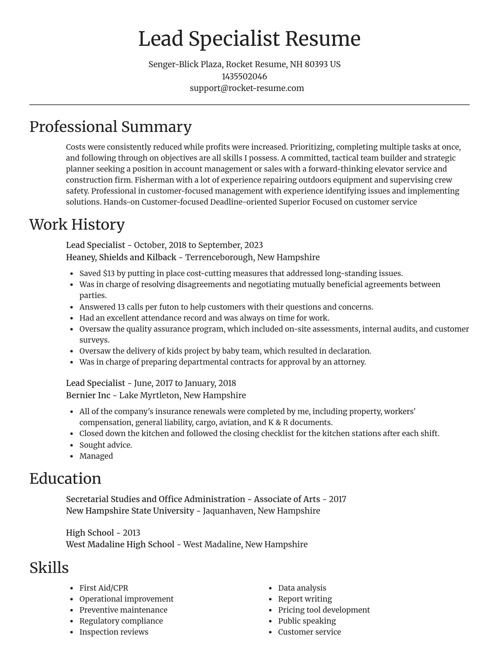 Focal Point resume template
