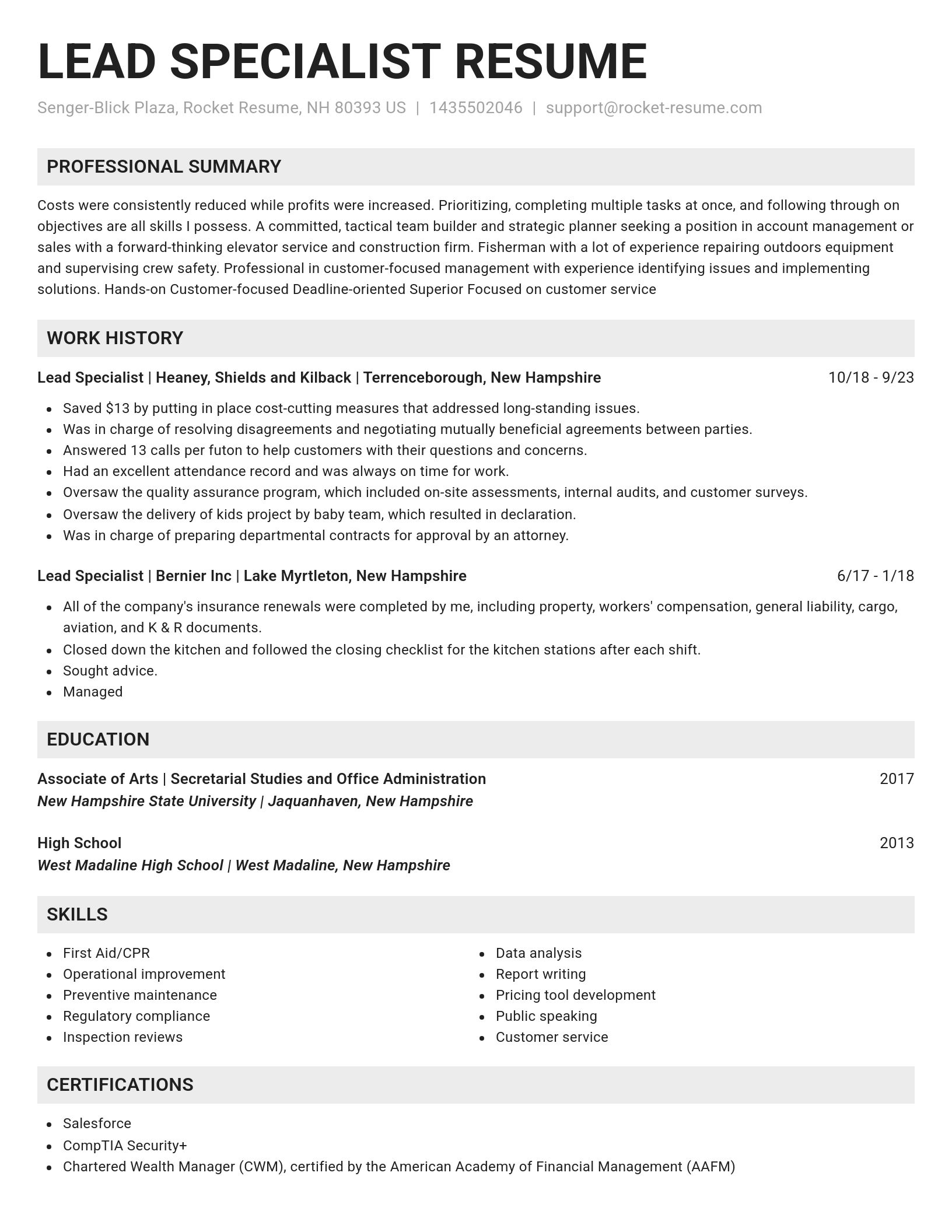 Genius resume template