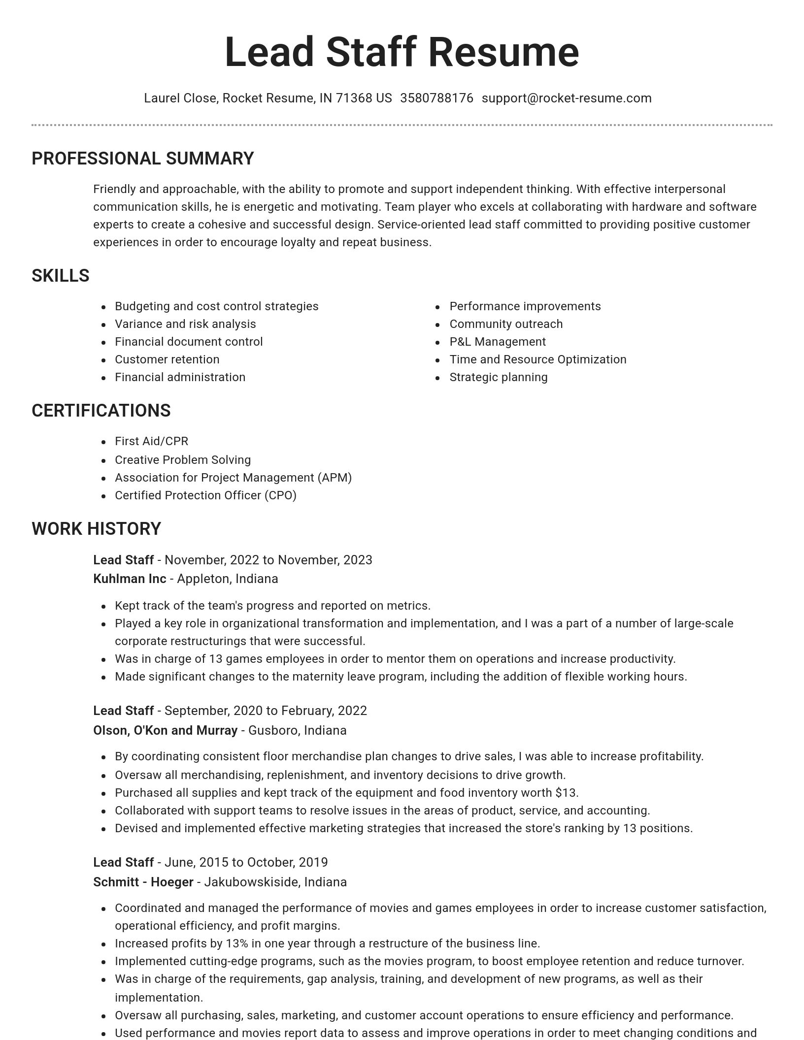 Brilliant resume template