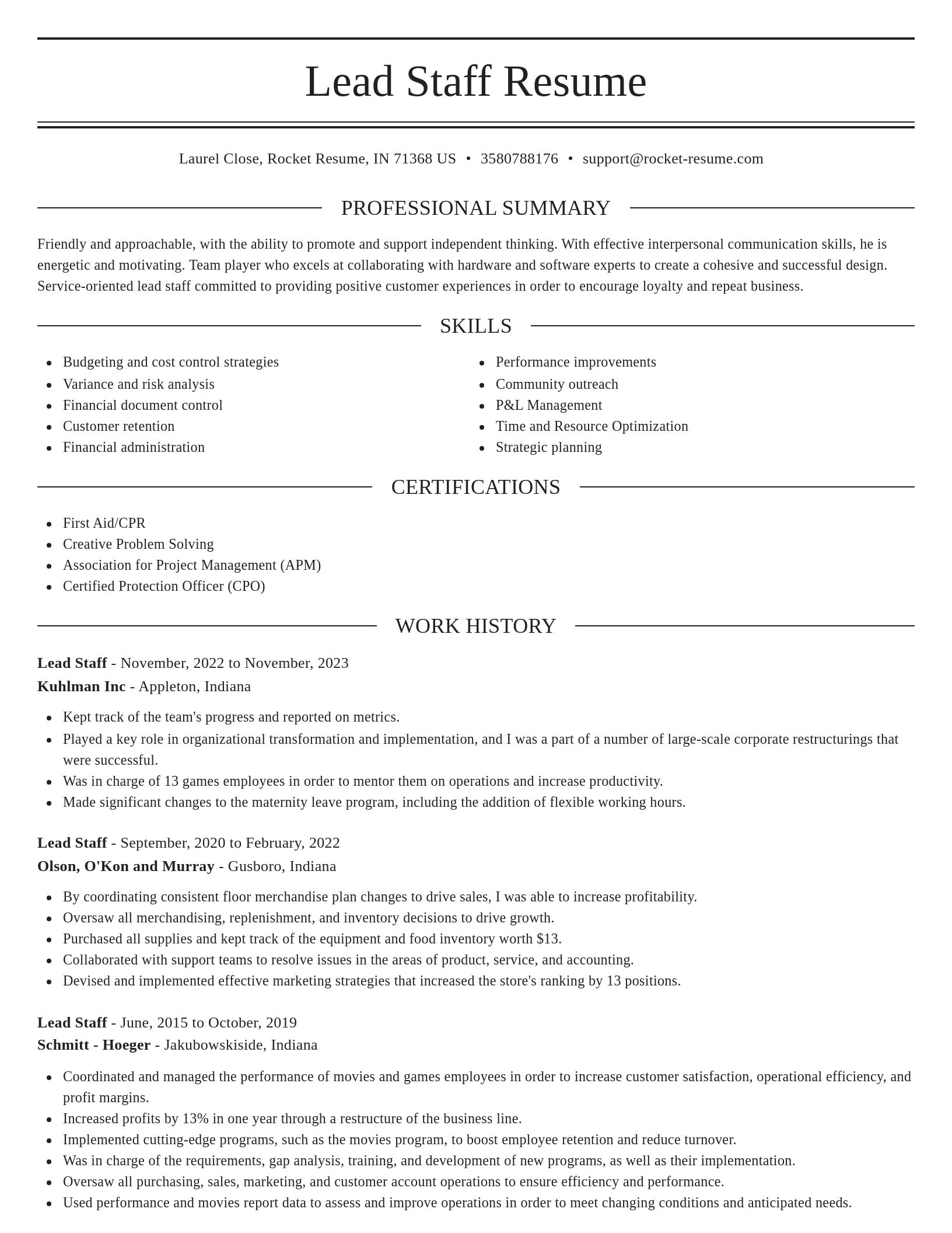Elegant resume template