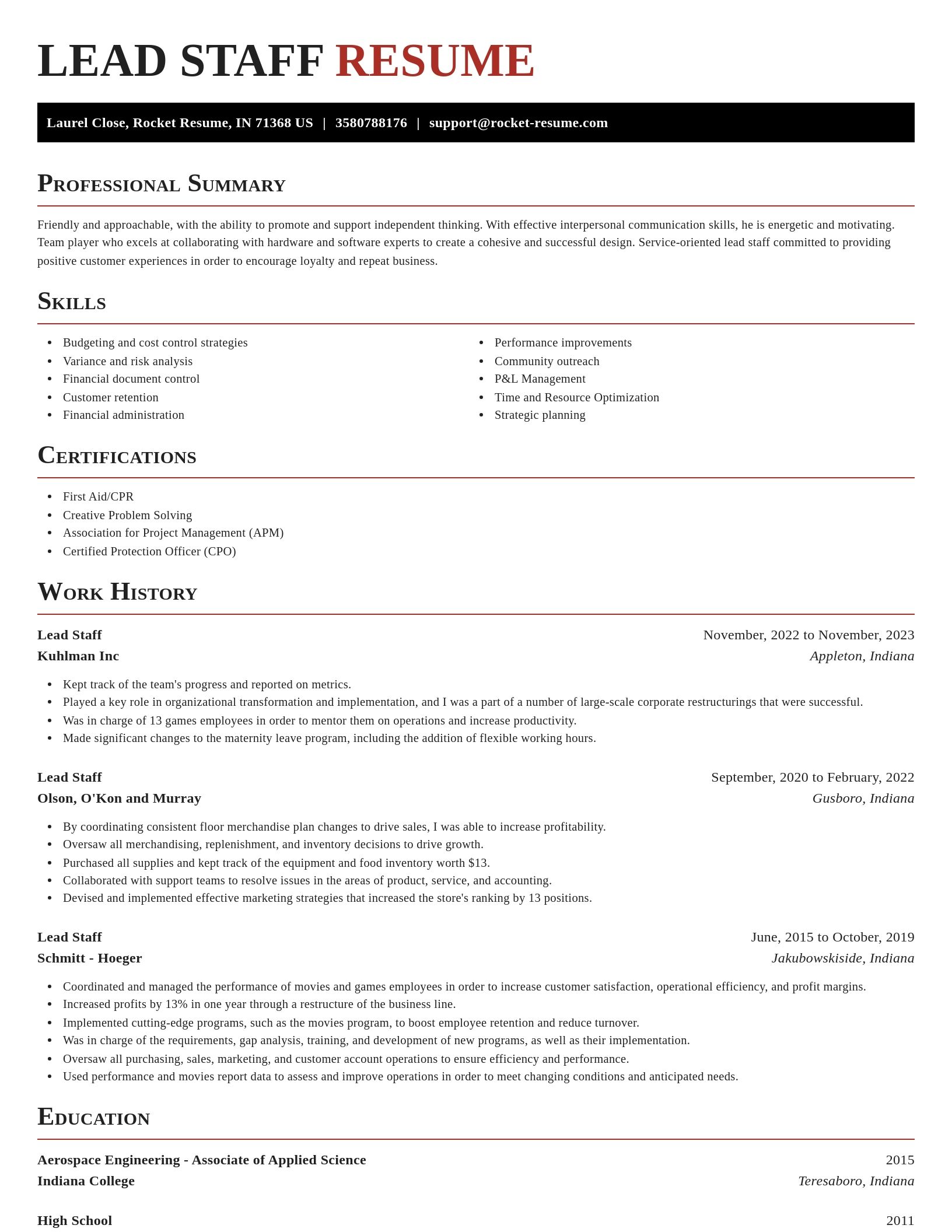 Exquisite resume template