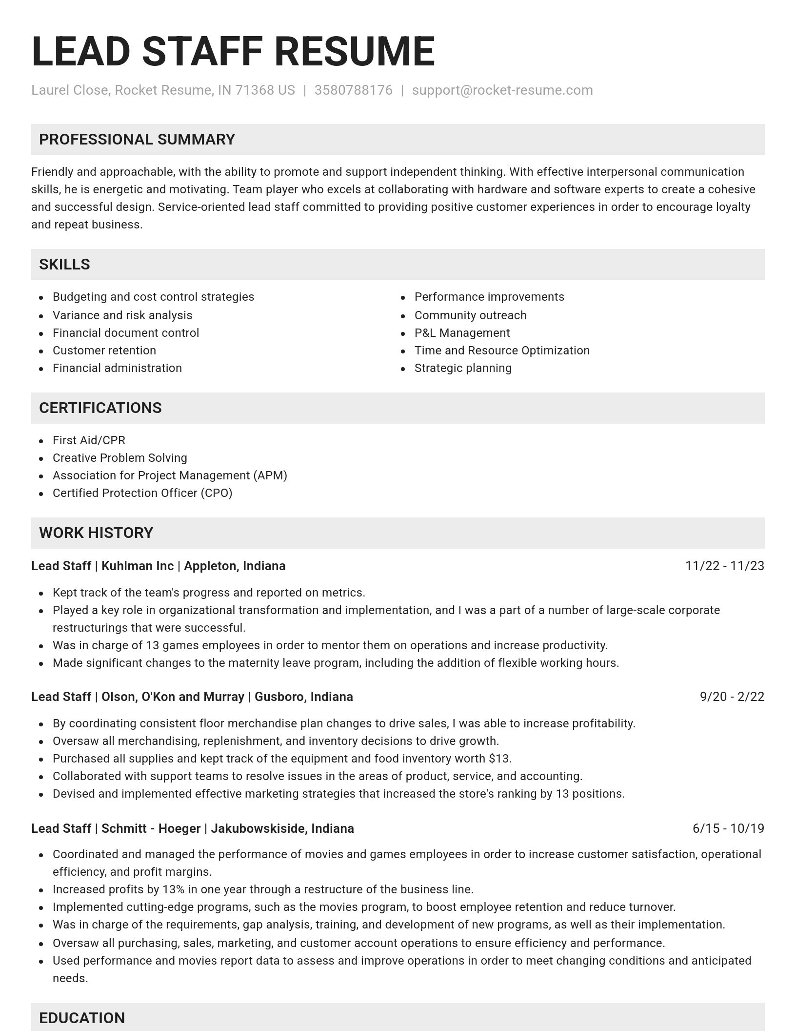 Genius resume template