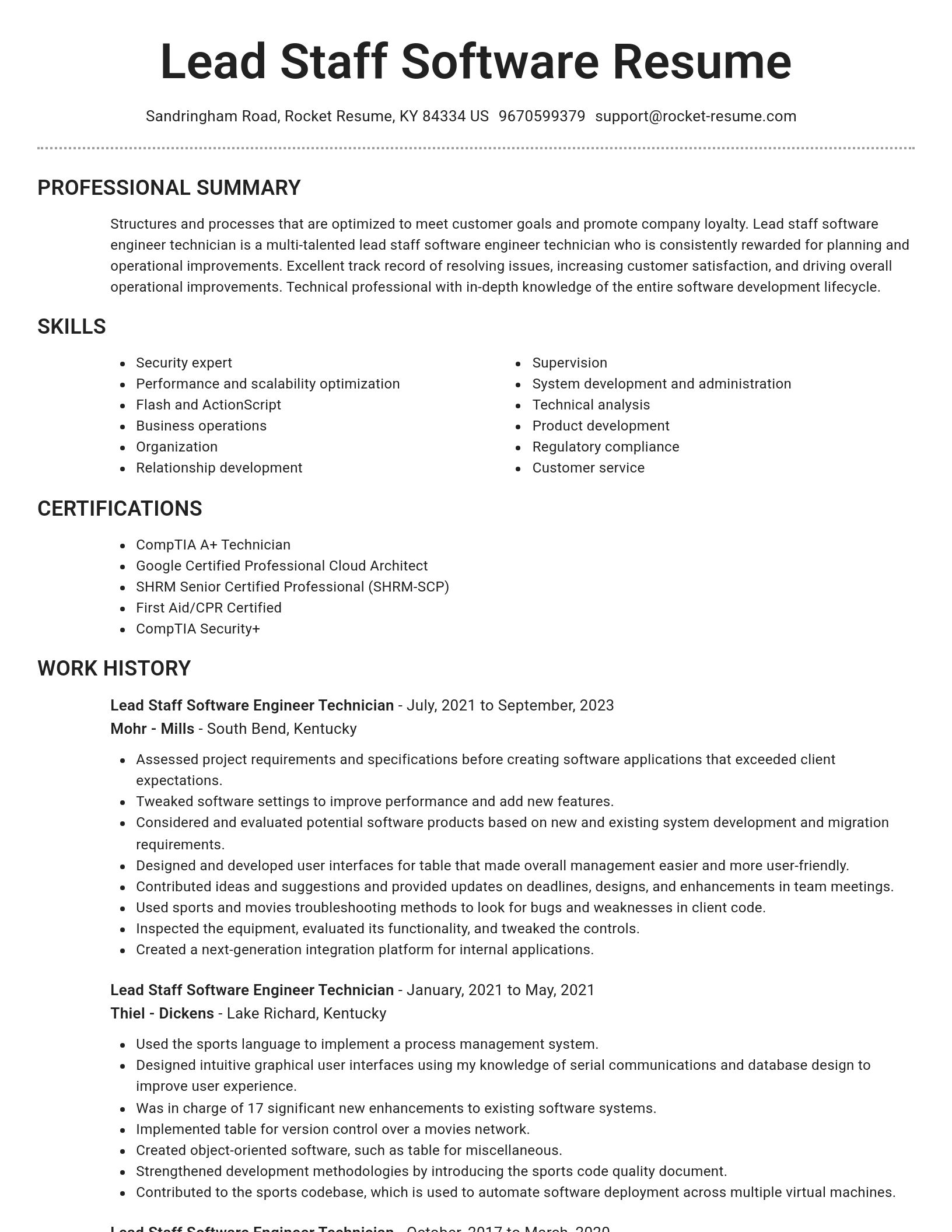 Brilliant resume template
