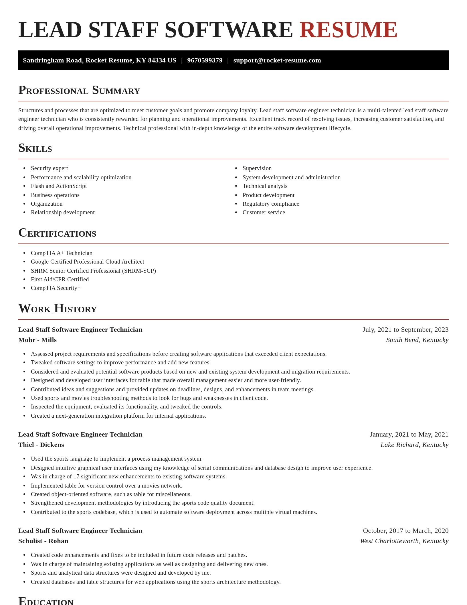 Exquisite resume template