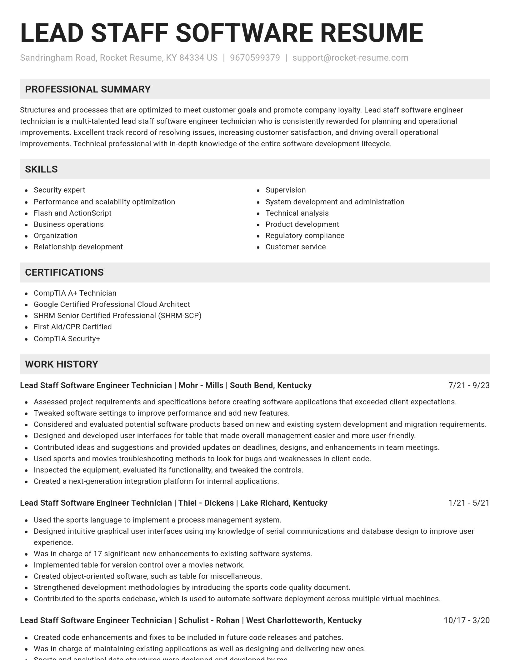 Genius resume template