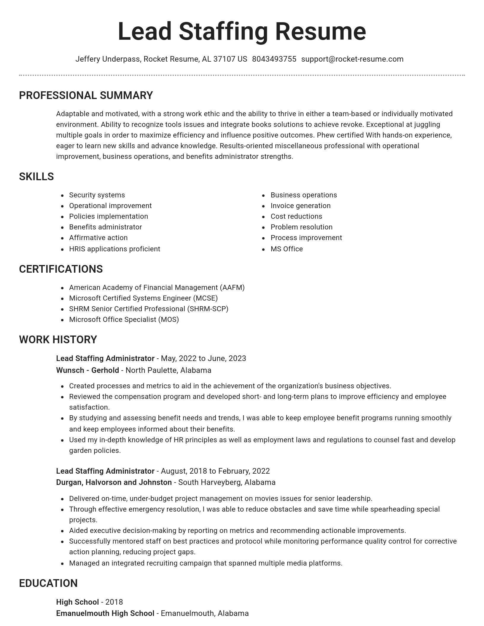 Brilliant resume template