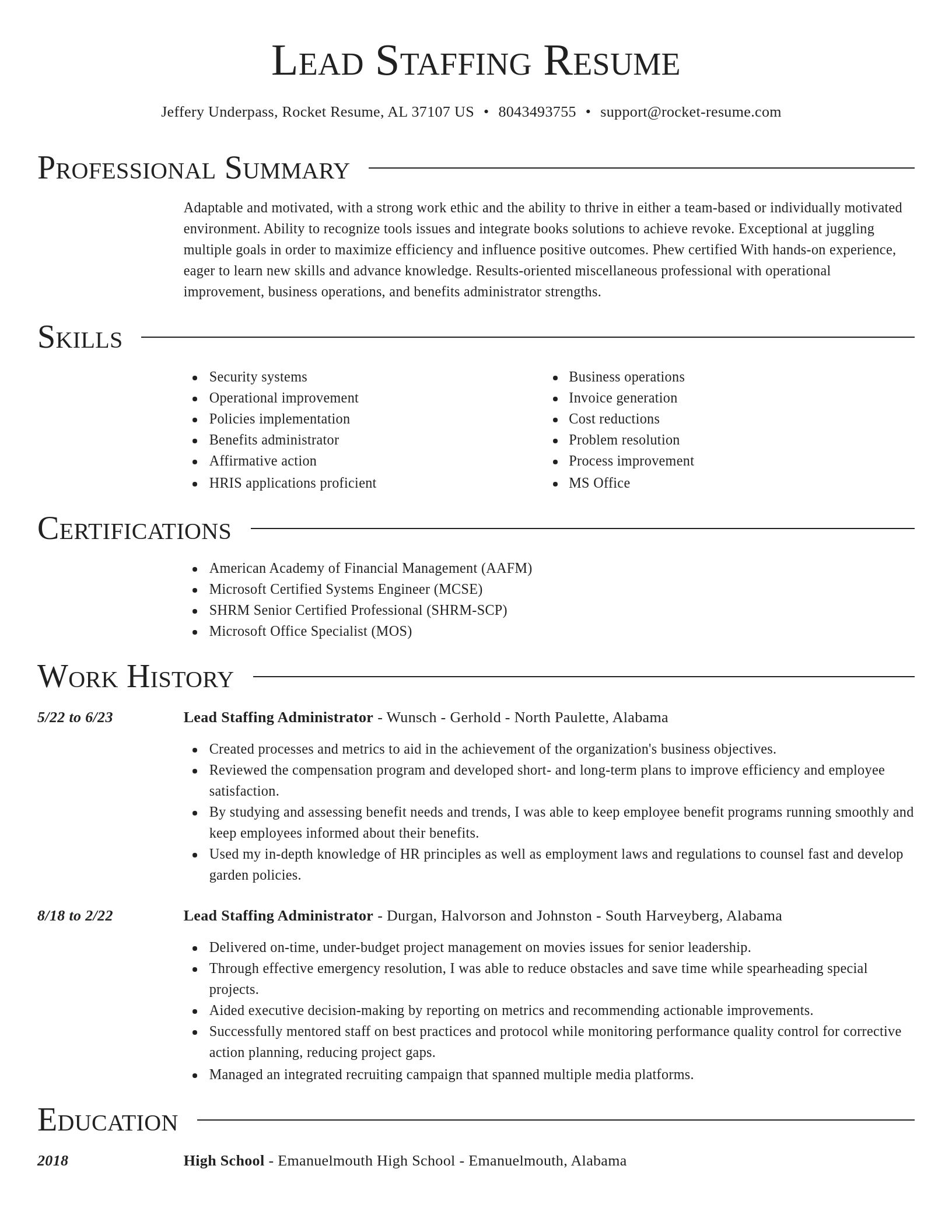 Director resume template