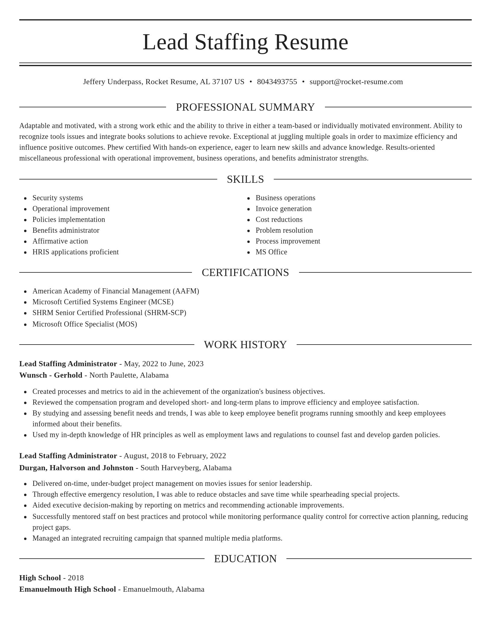 Elegant resume template