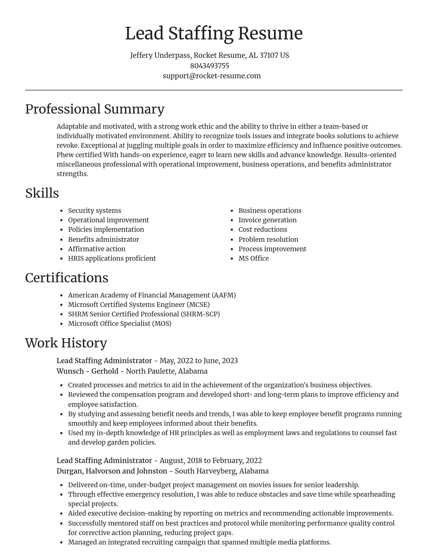 Focal Point resume template