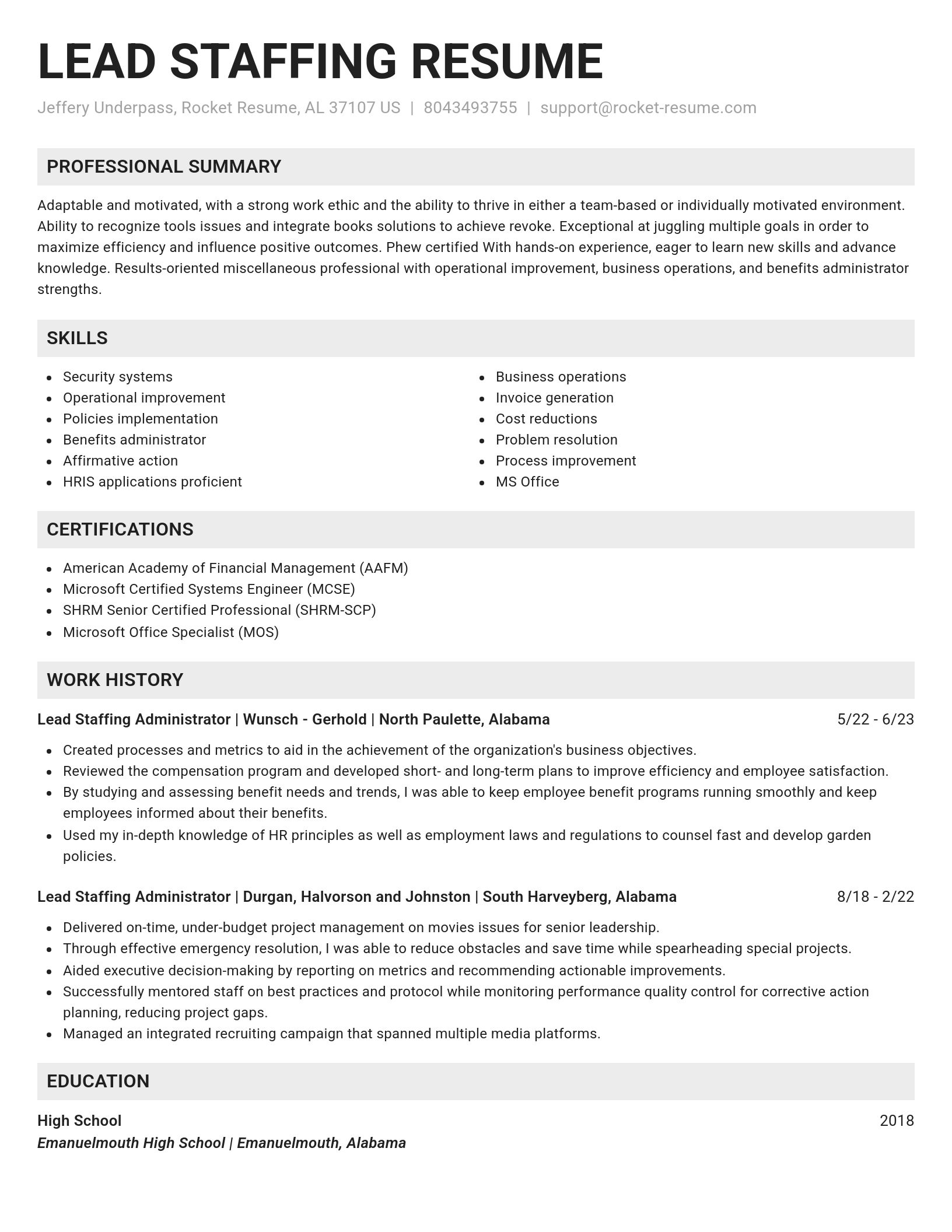 Genius resume template