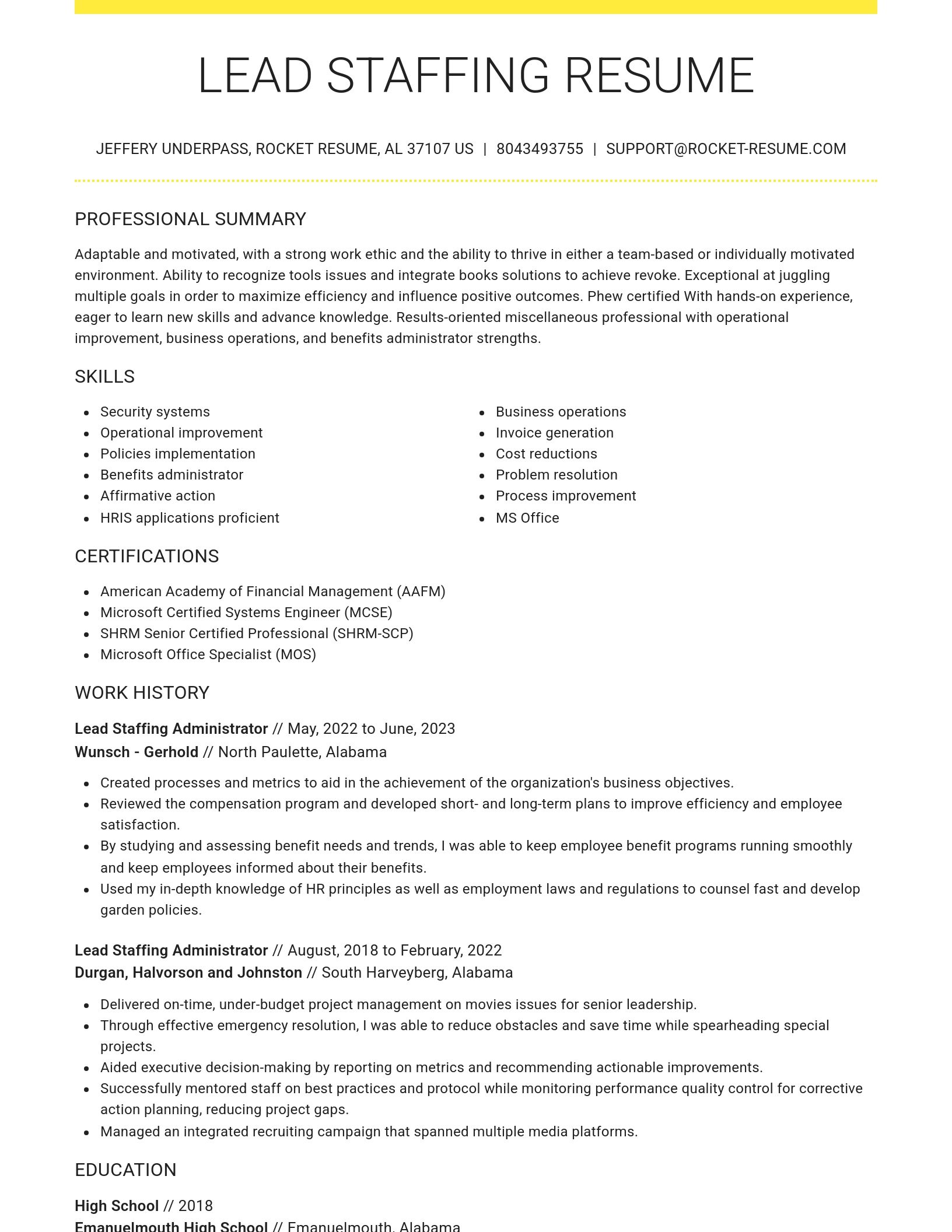 Grand resume template