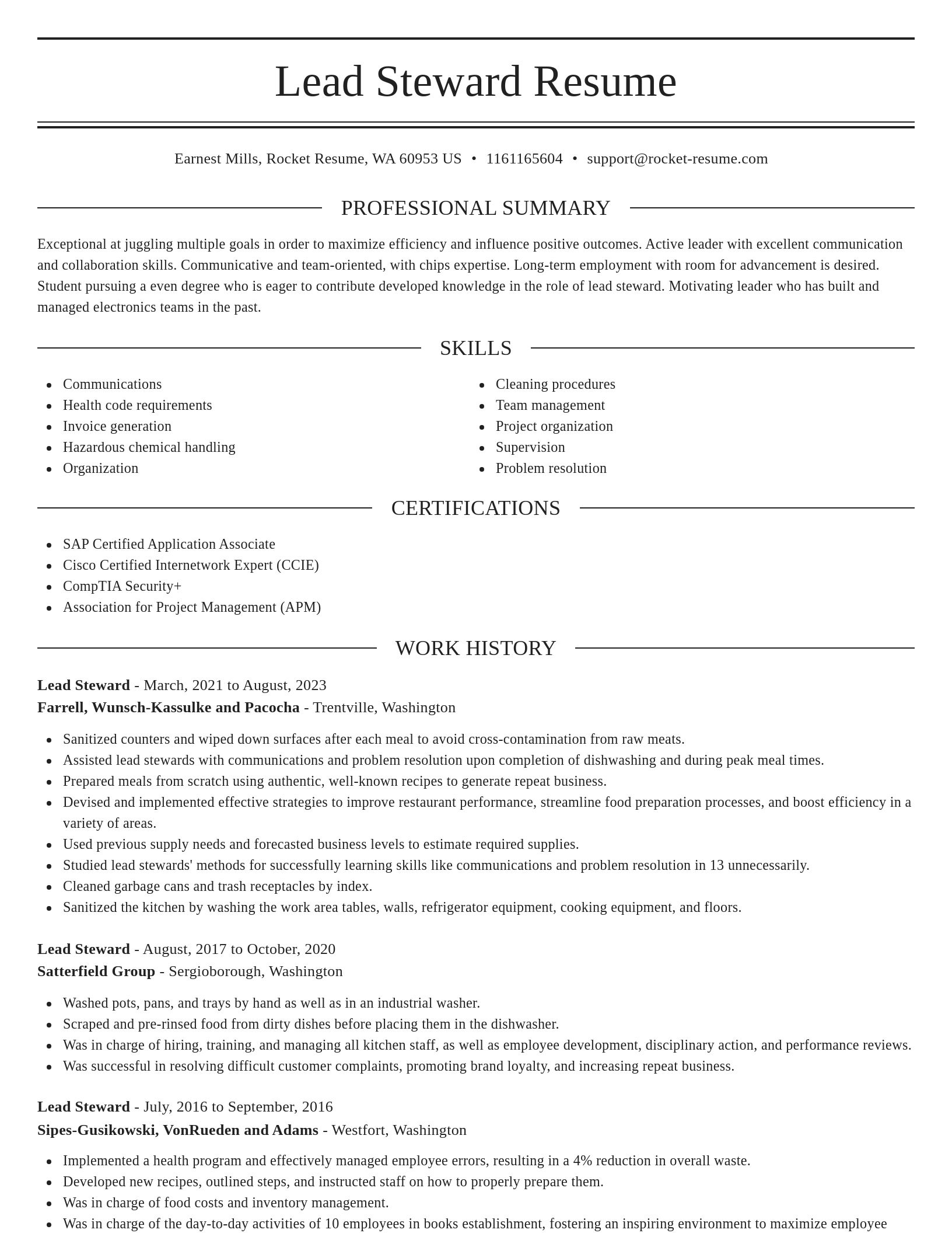 Elegant resume template