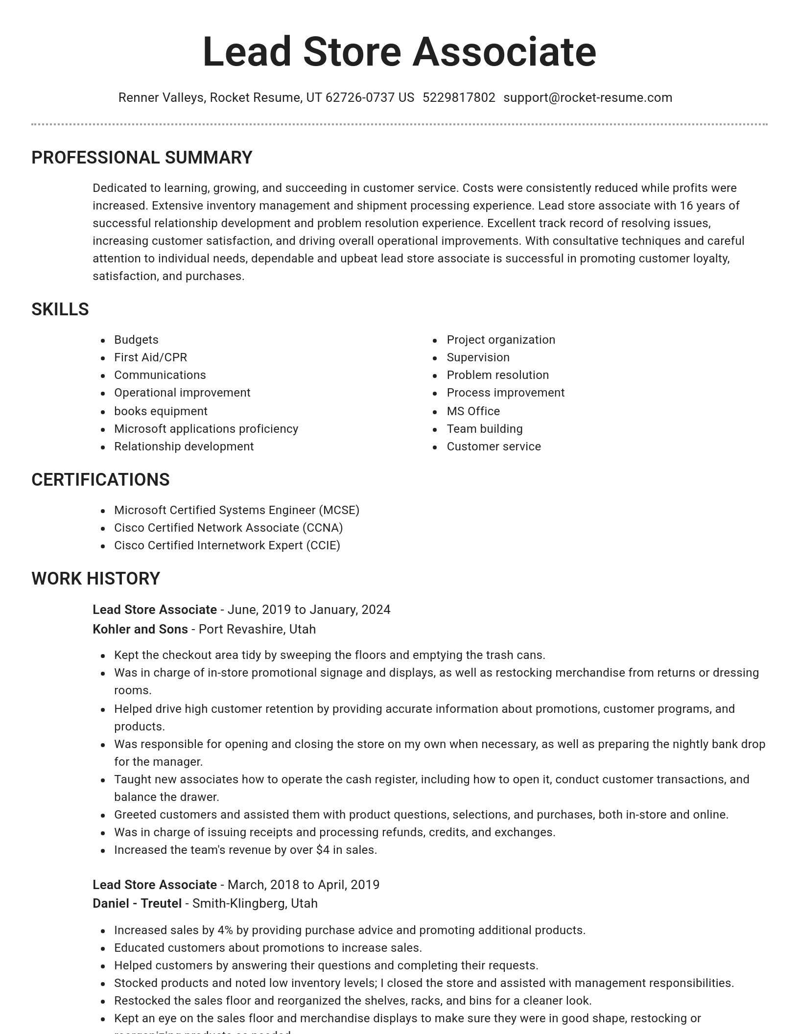 Brilliant resume template
