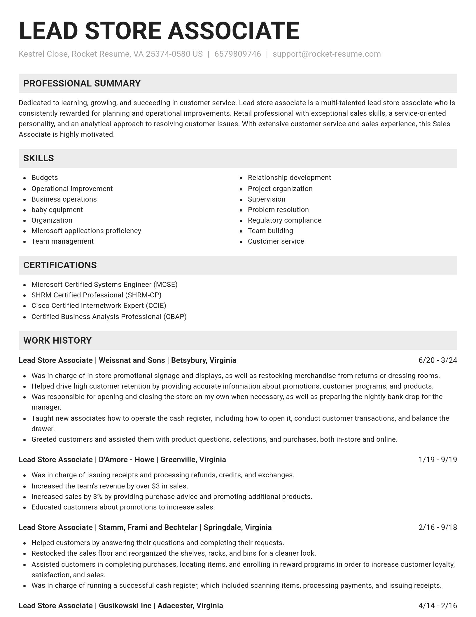 Genius resume template