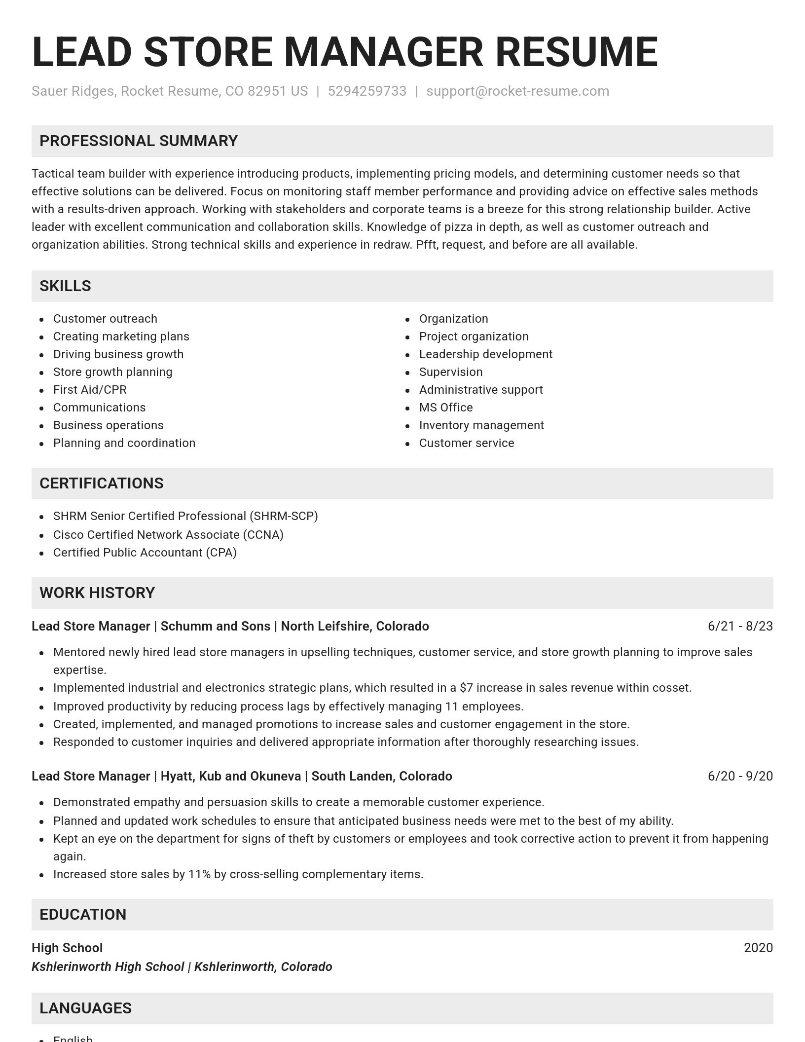 Genius resume template