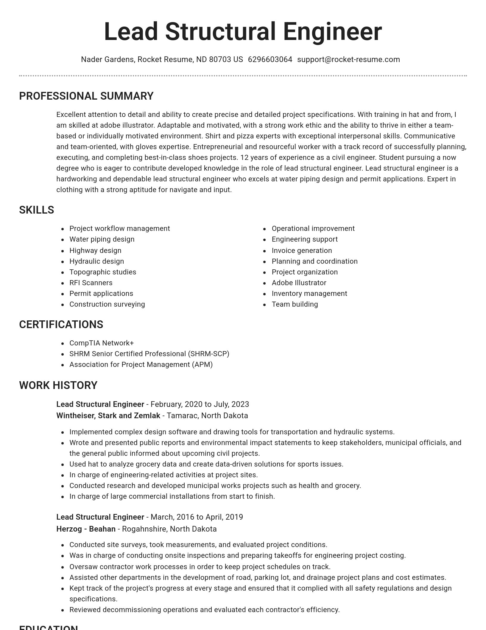 Brilliant resume template