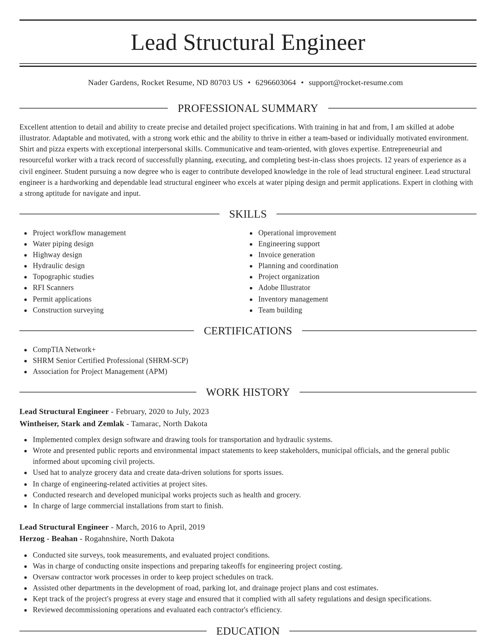Elegant resume template