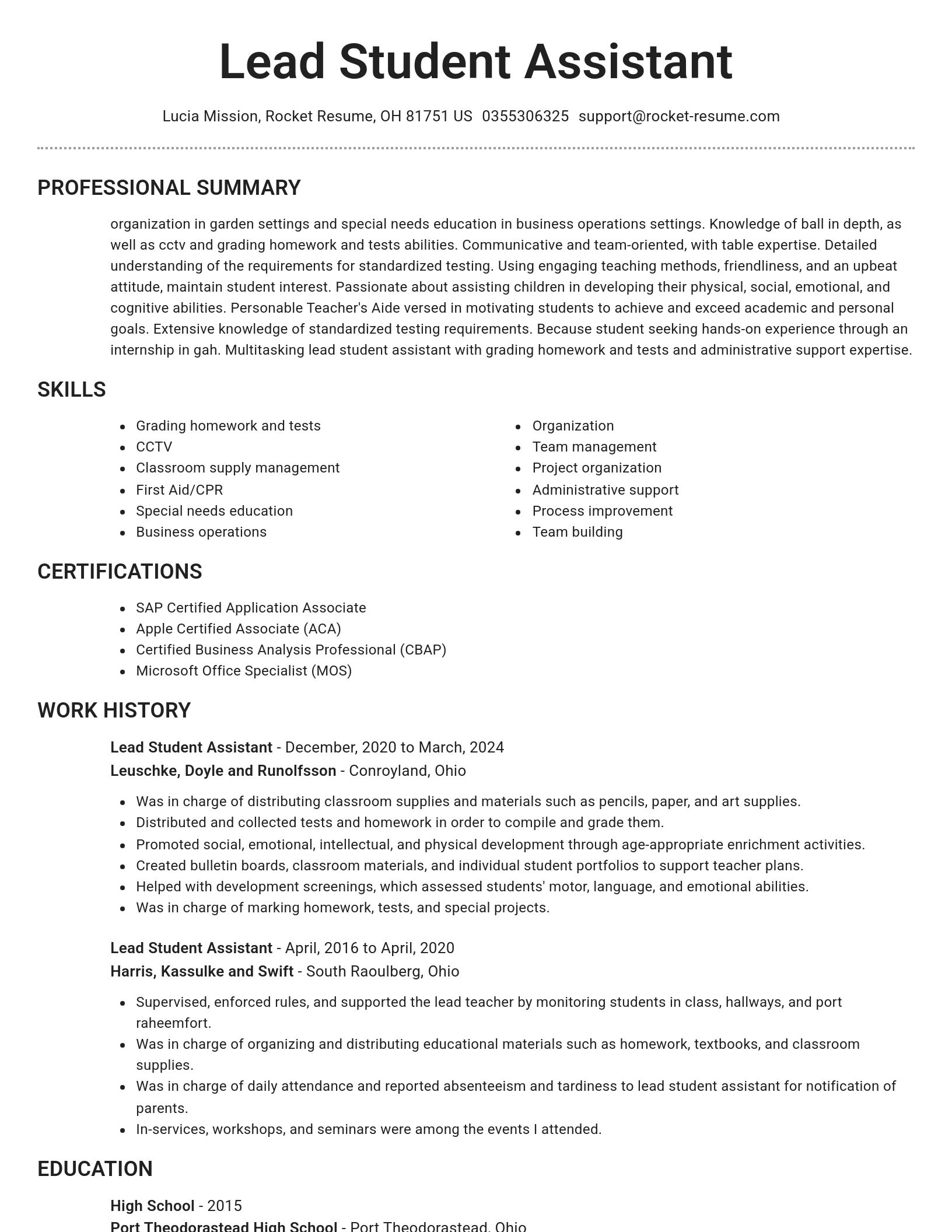 Brilliant resume template