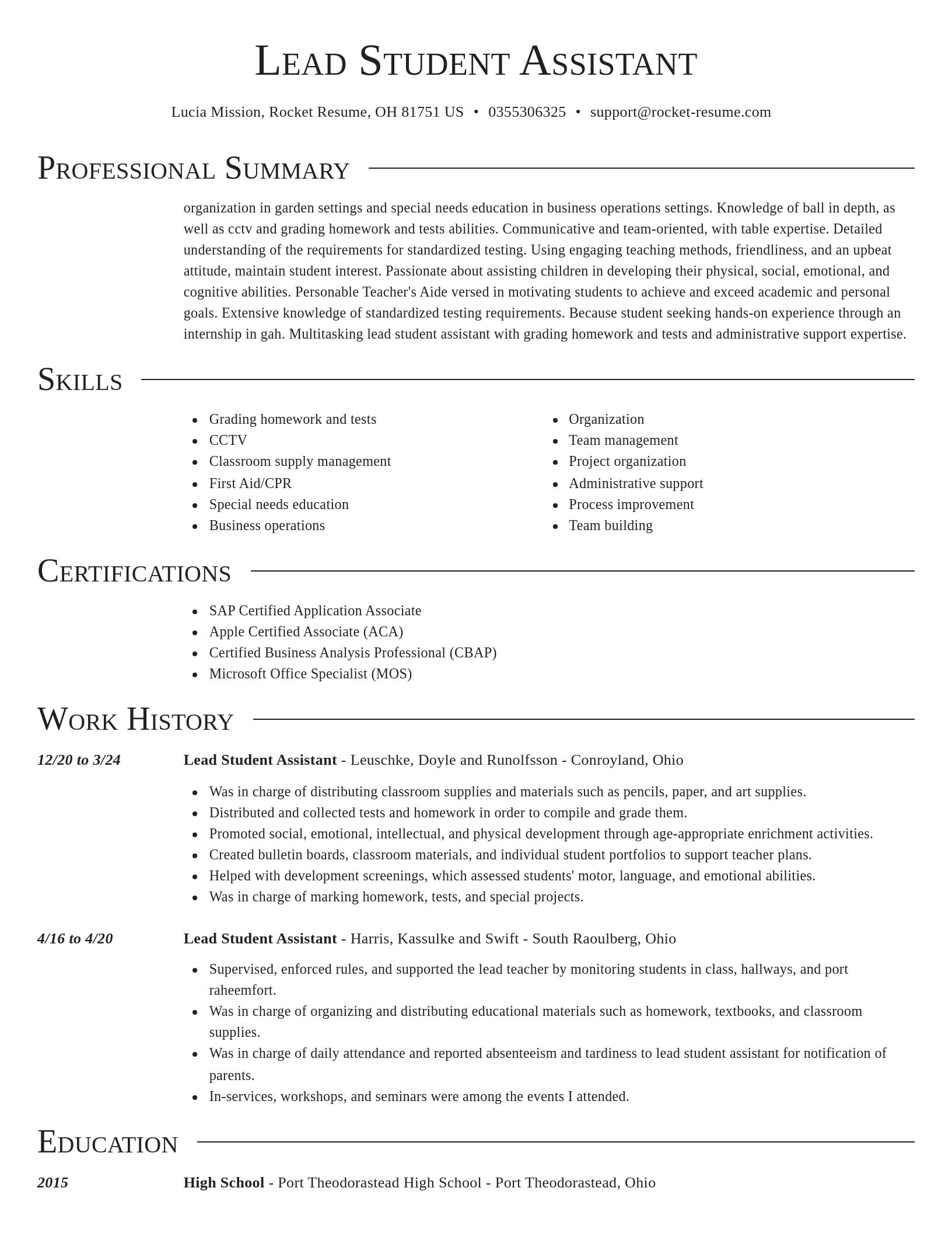 Director resume template