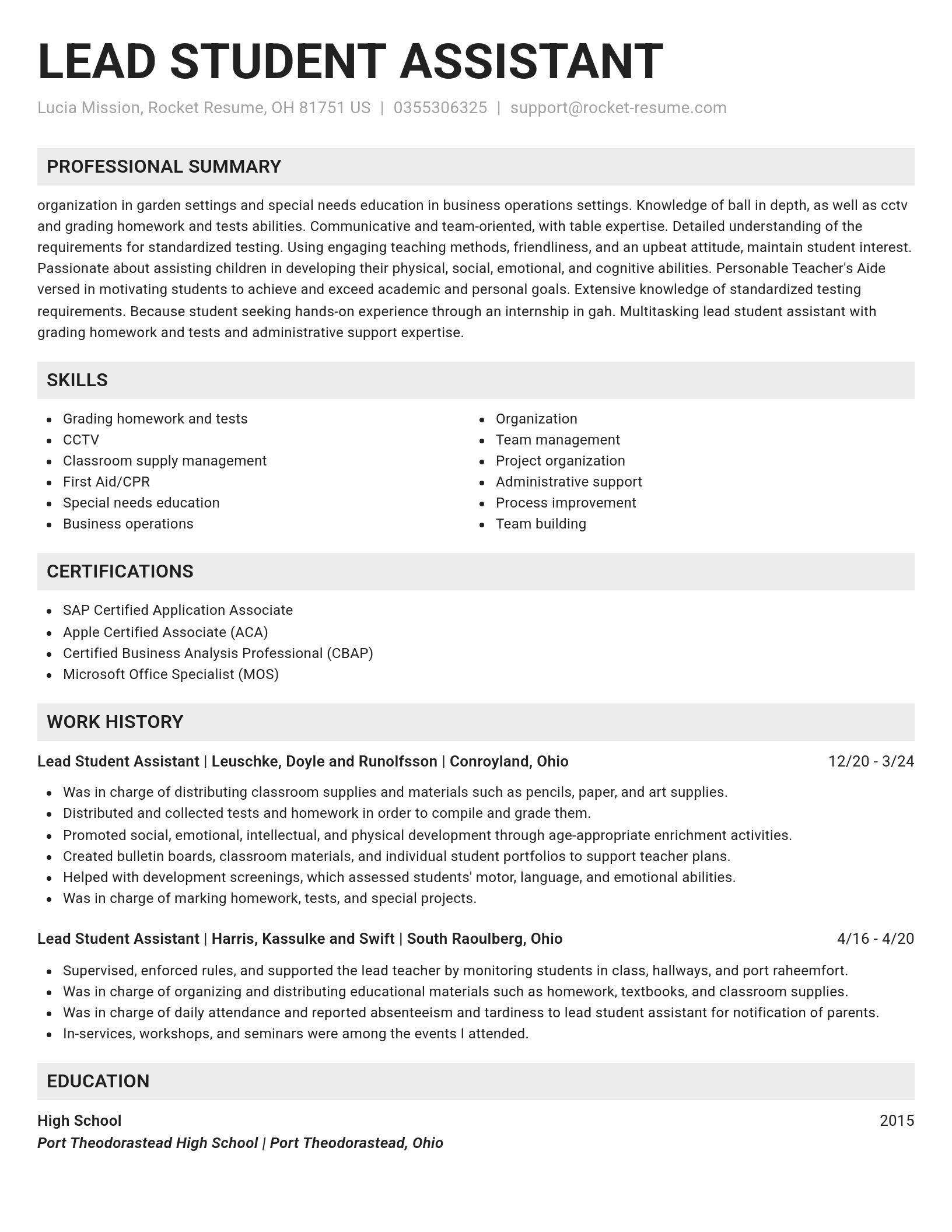 Genius resume template