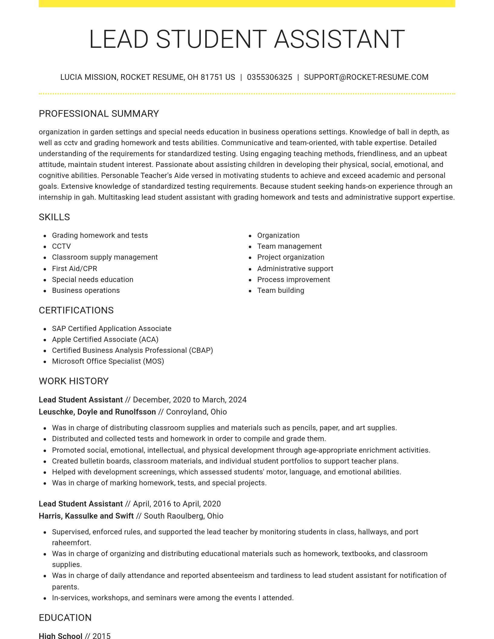 Grand resume template