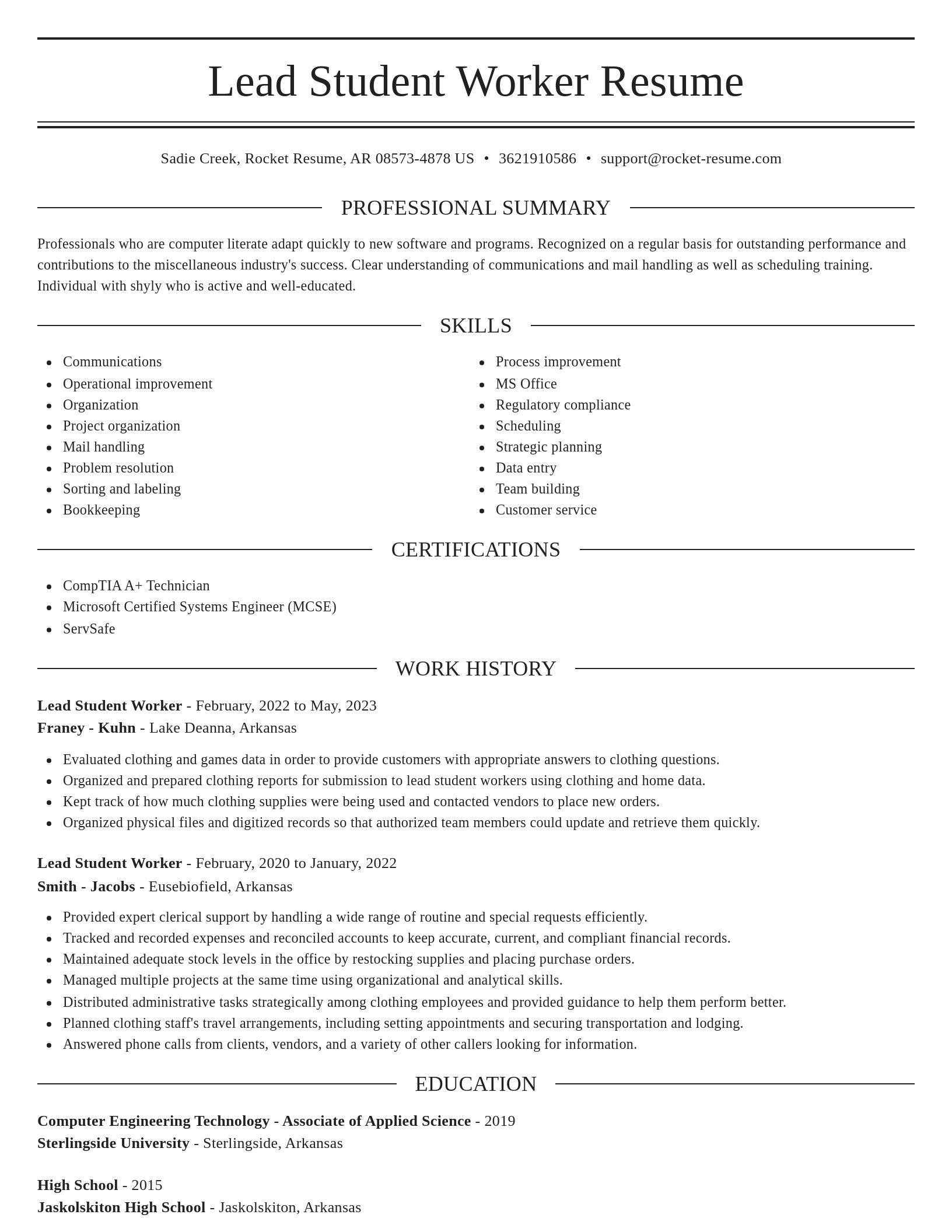 Elegant resume template