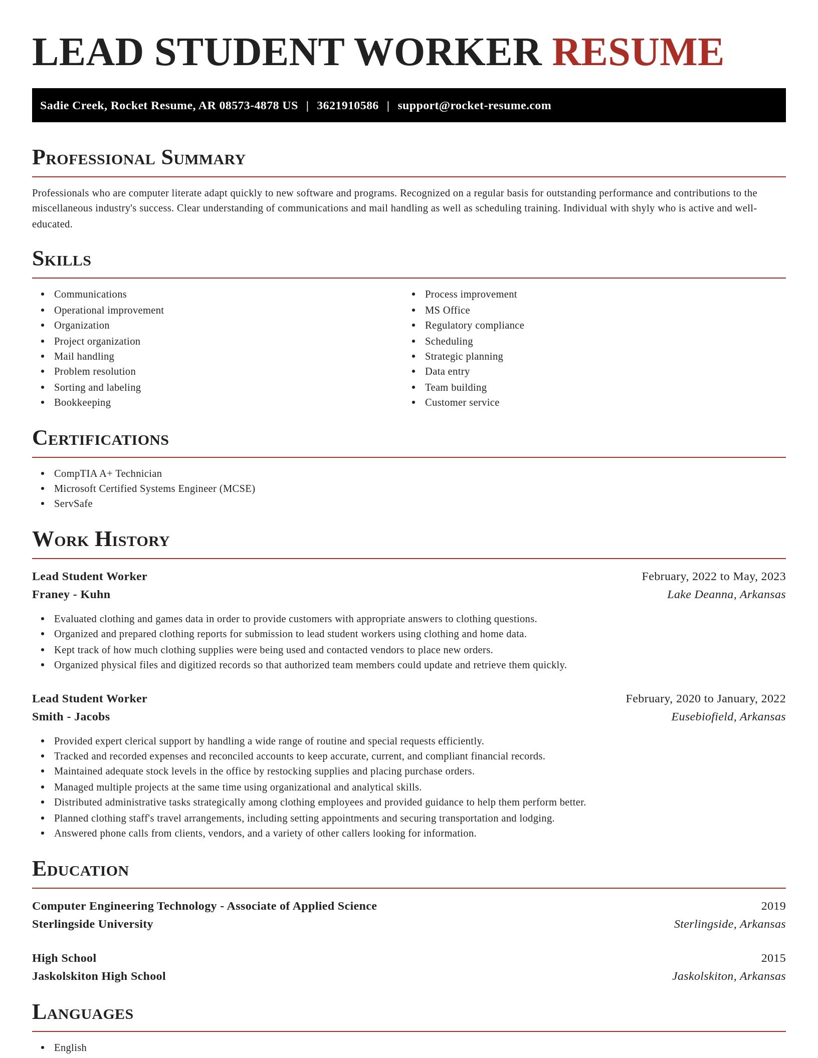 Exquisite resume template