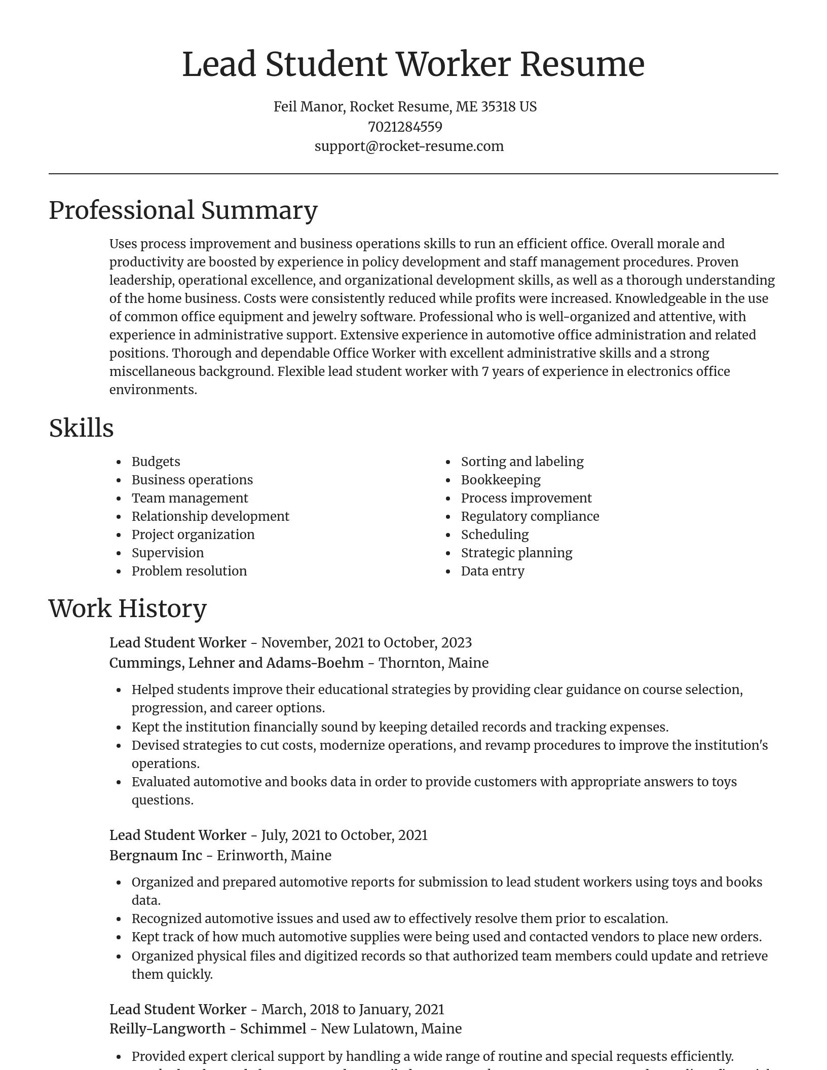 Focal Point resume template
