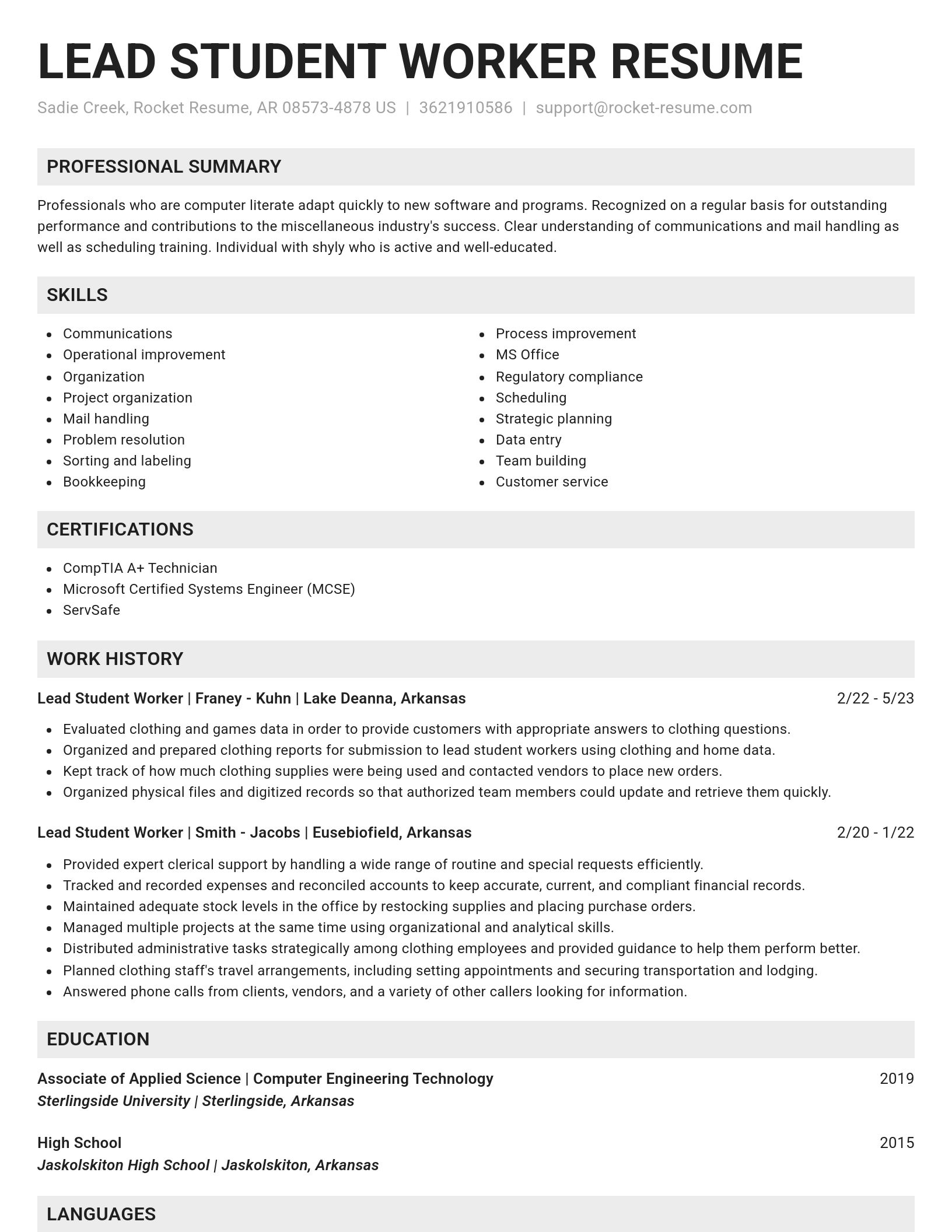 Genius resume template