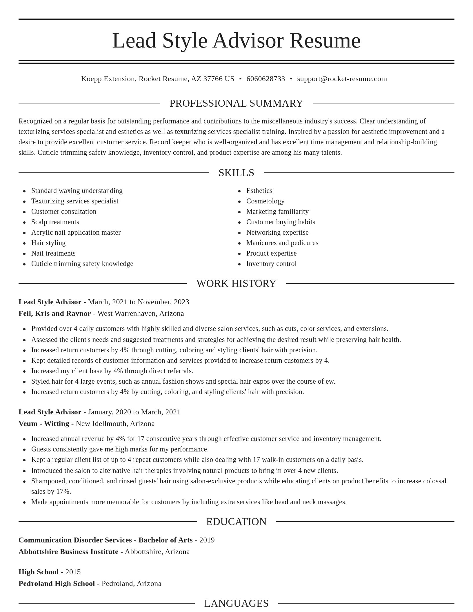 Elegant resume template