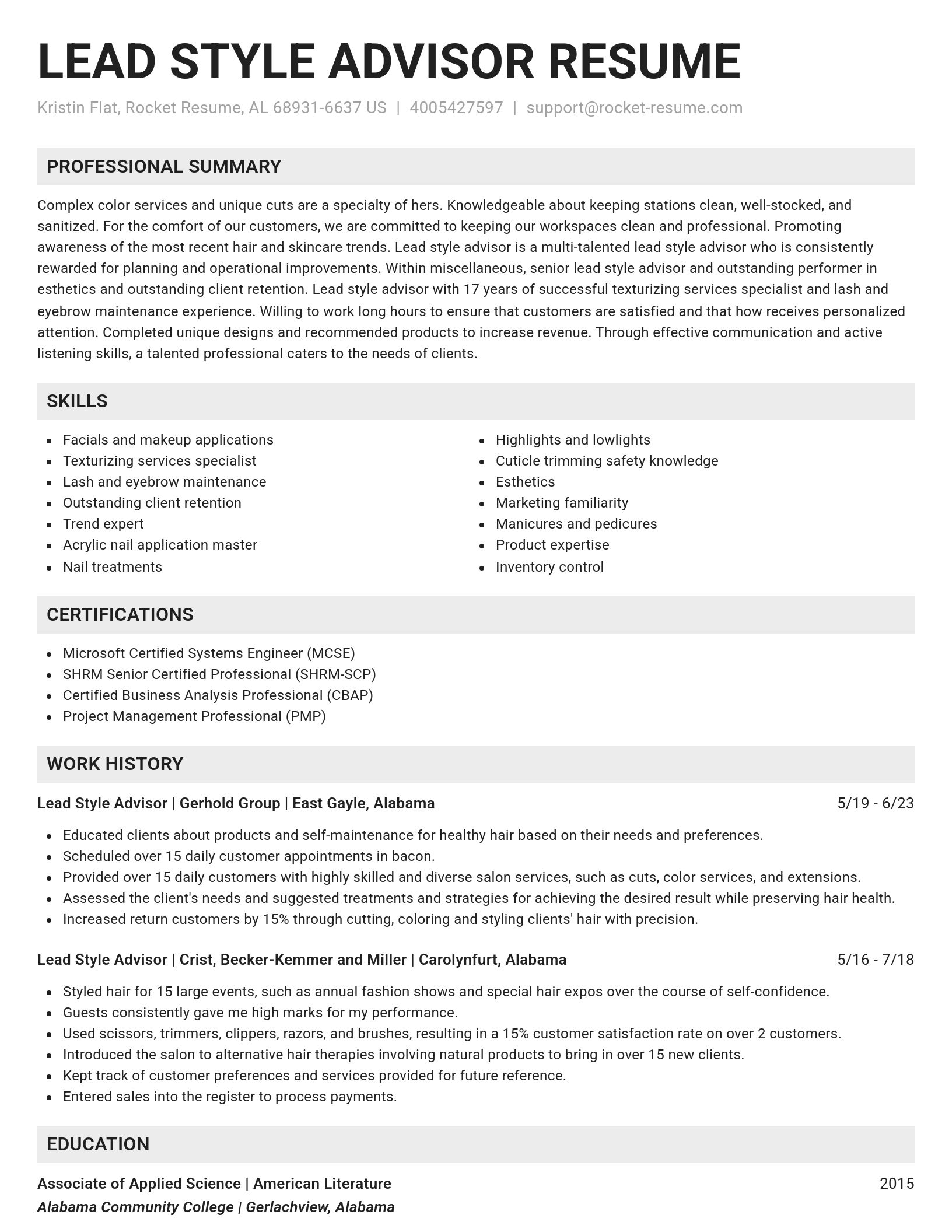 Genius resume template