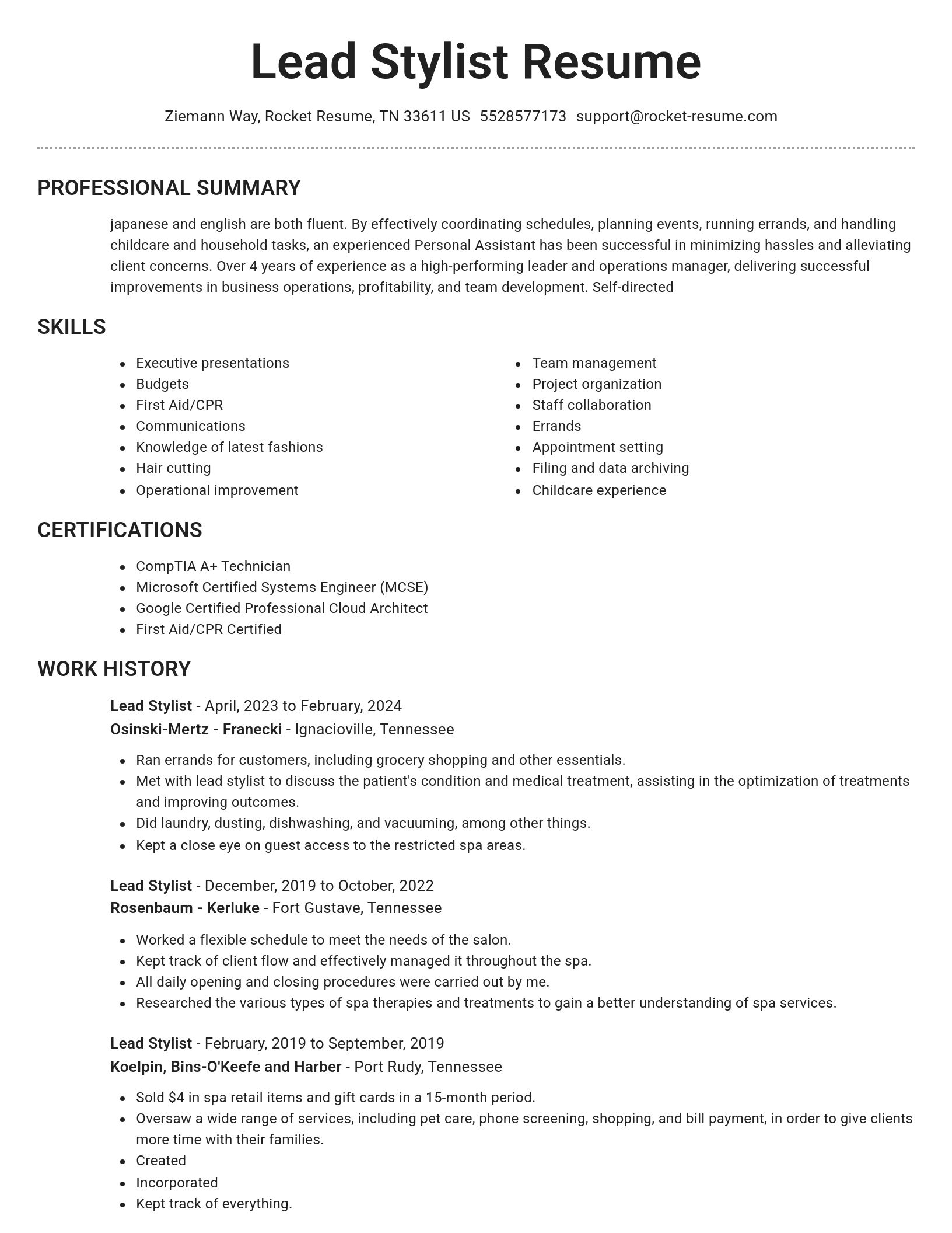 Brilliant resume template