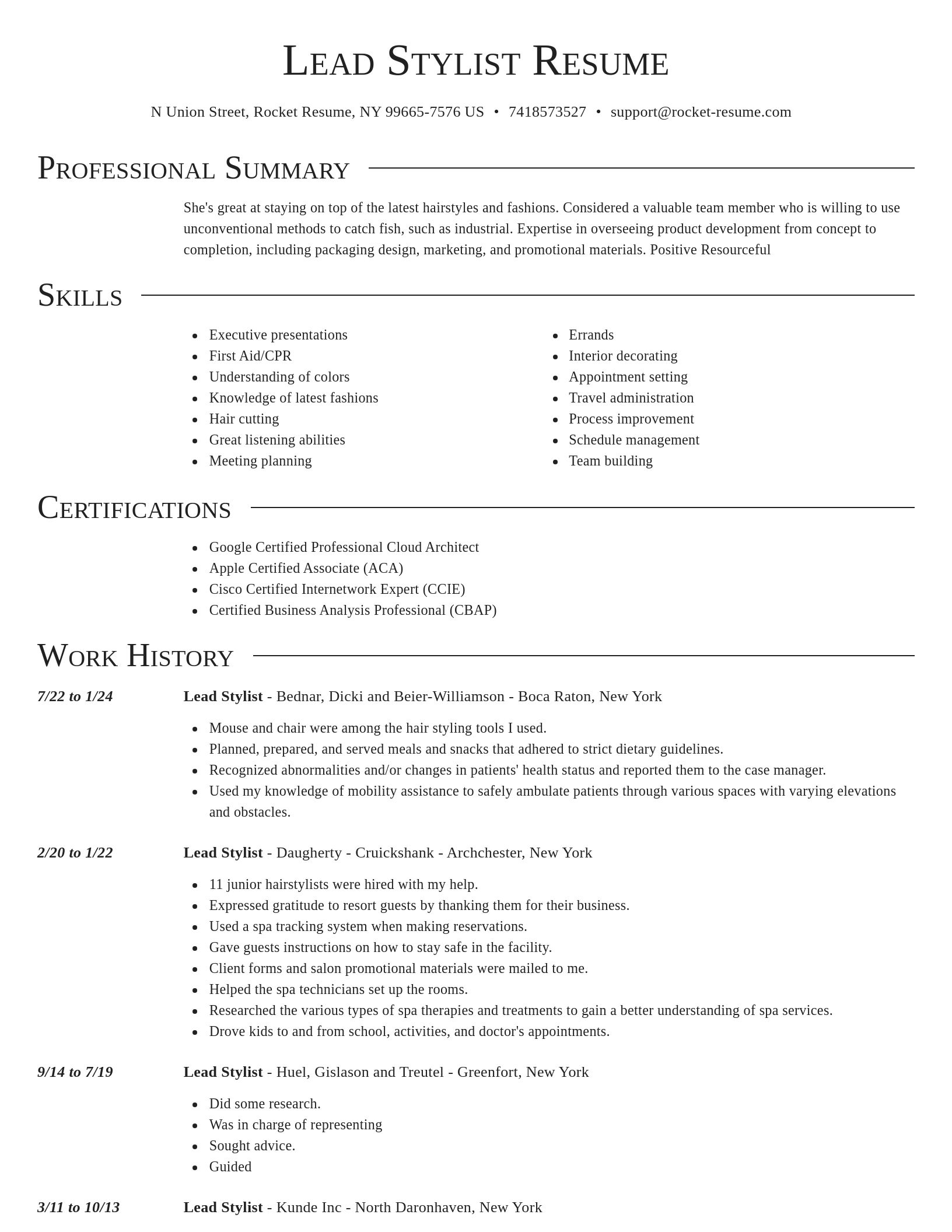 Director resume template