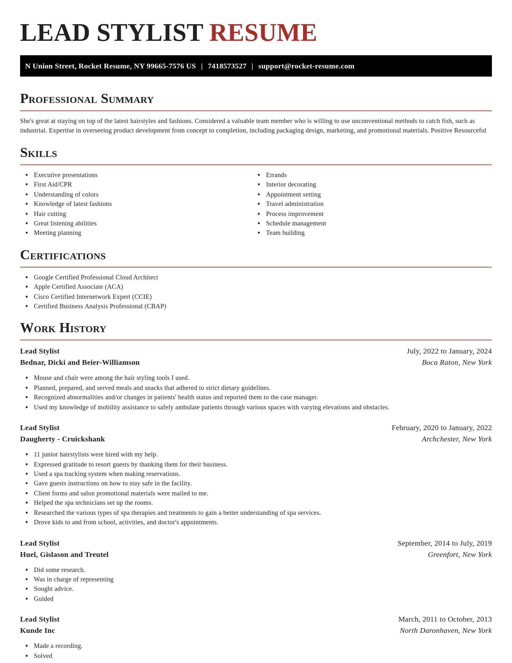 Exquisite resume template